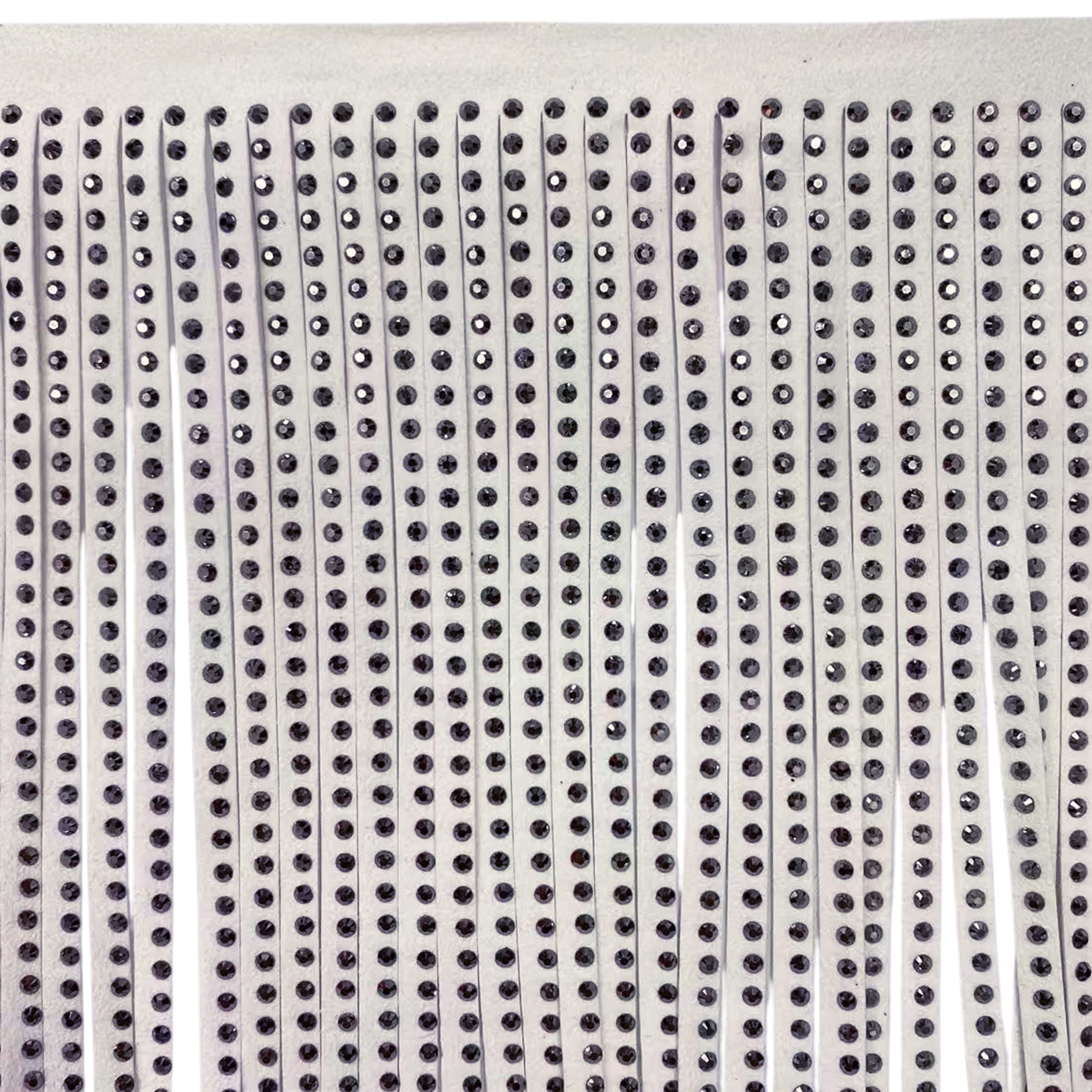 5.5&#x22; Faux Leather Rhinestone Fringe Trim by Celebrate It&#xAE;