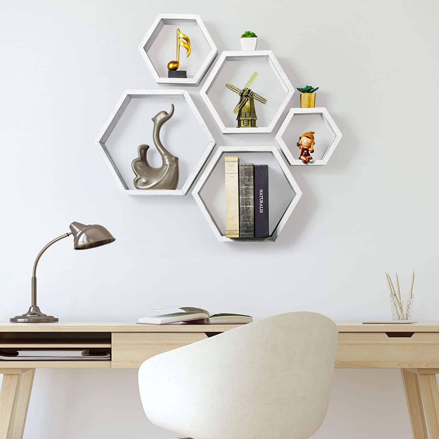 NEX™ Hexagon Floating Honeycomb Shelves Set