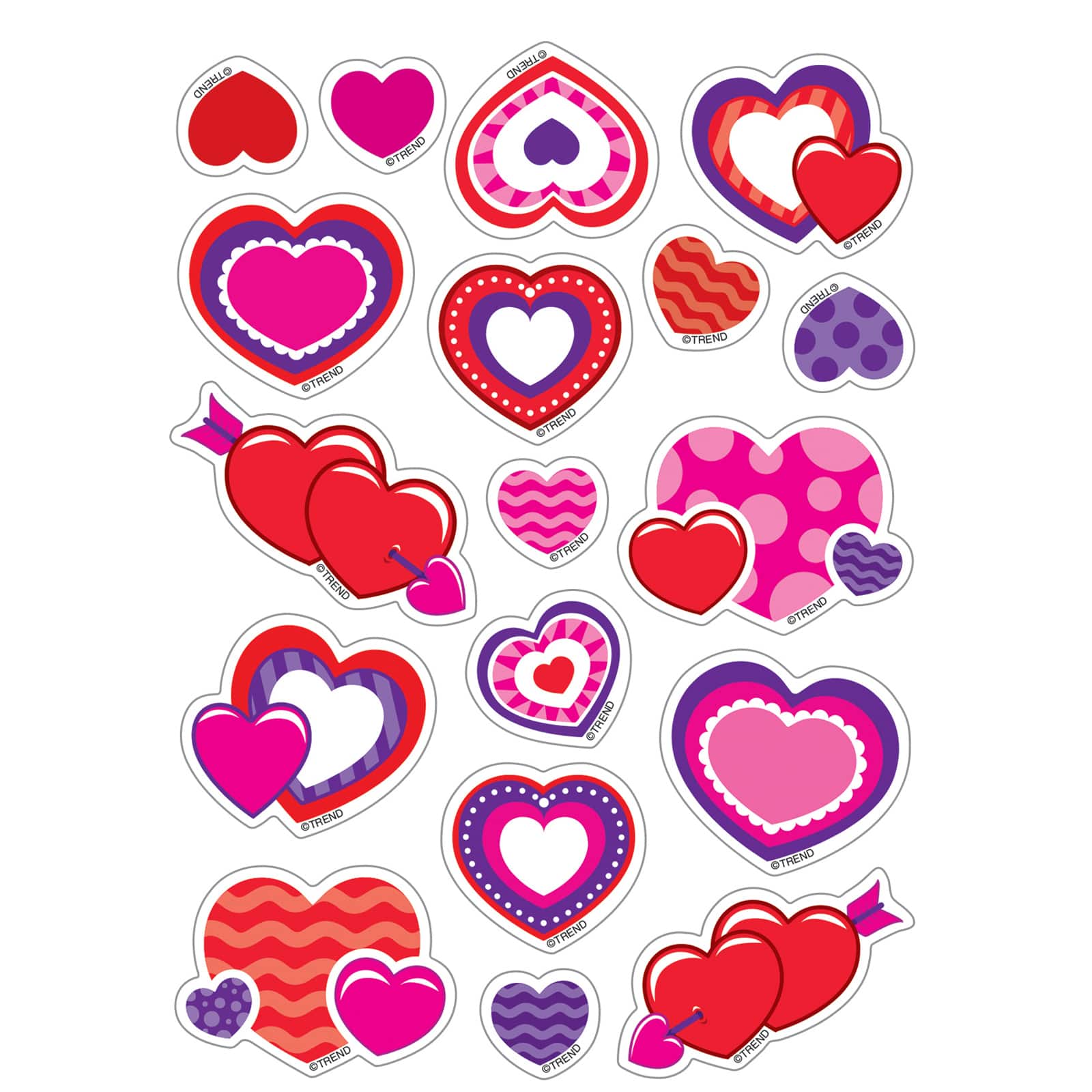 Trend Enterprises® Sweet Hearts Stinky Stickers®, 6 Packs of 72