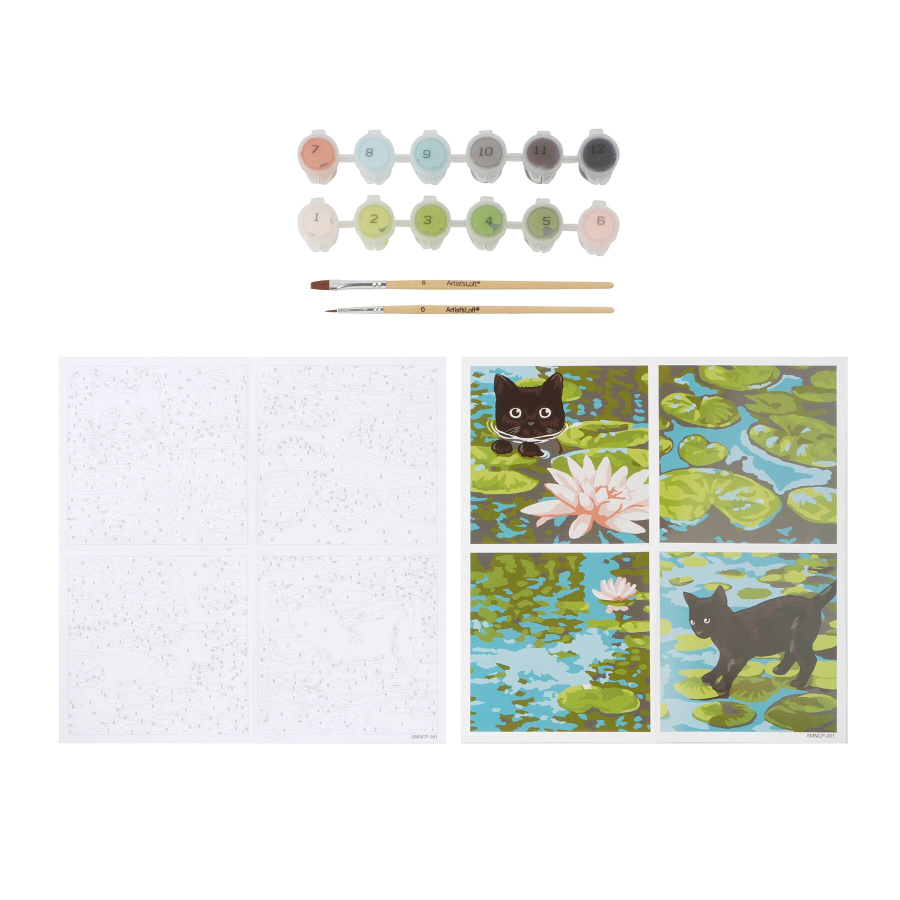 Cat in Pond Paint-by-Number Gallery Mini Kit by Artist's Loft®