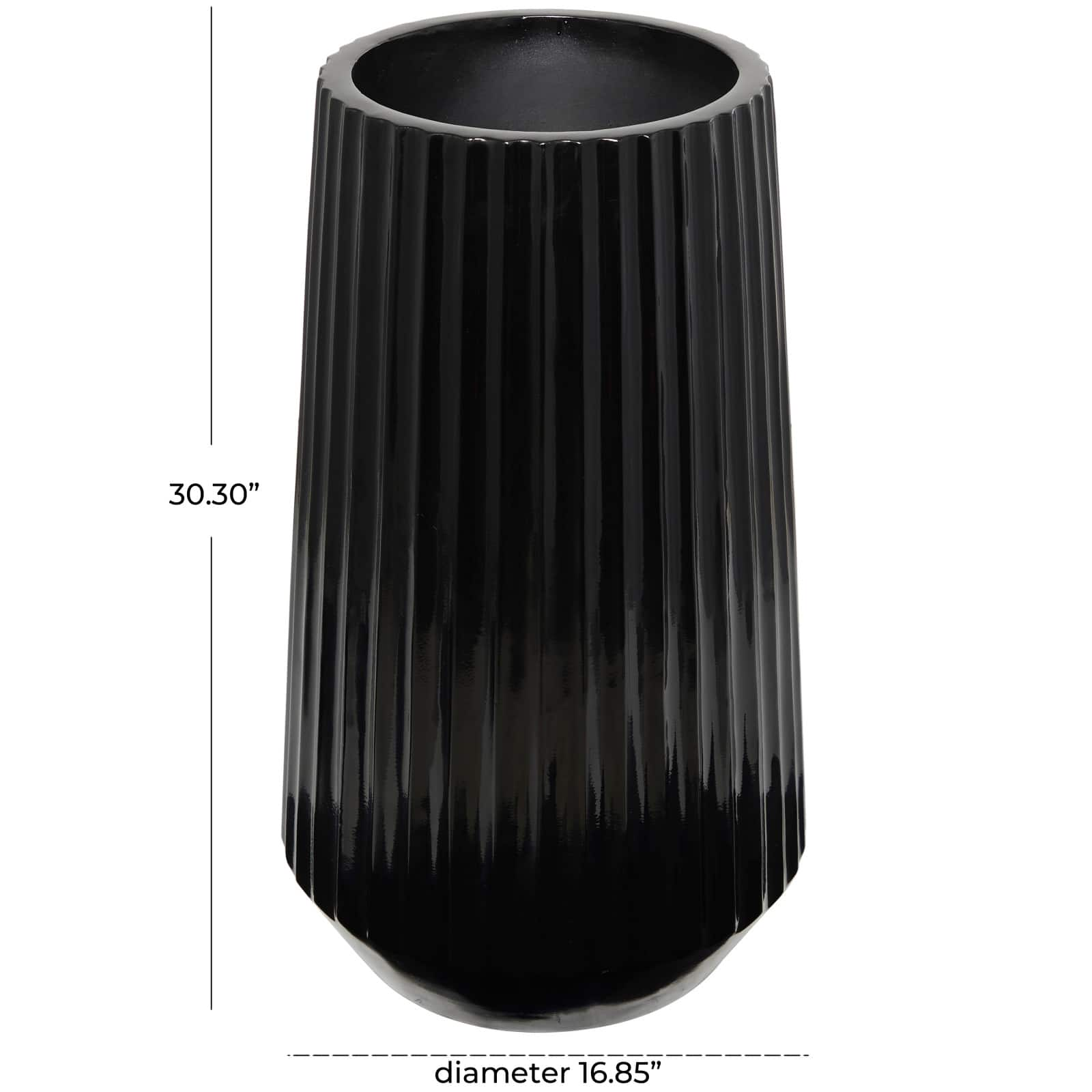 2.5ft. Black Modern Vase