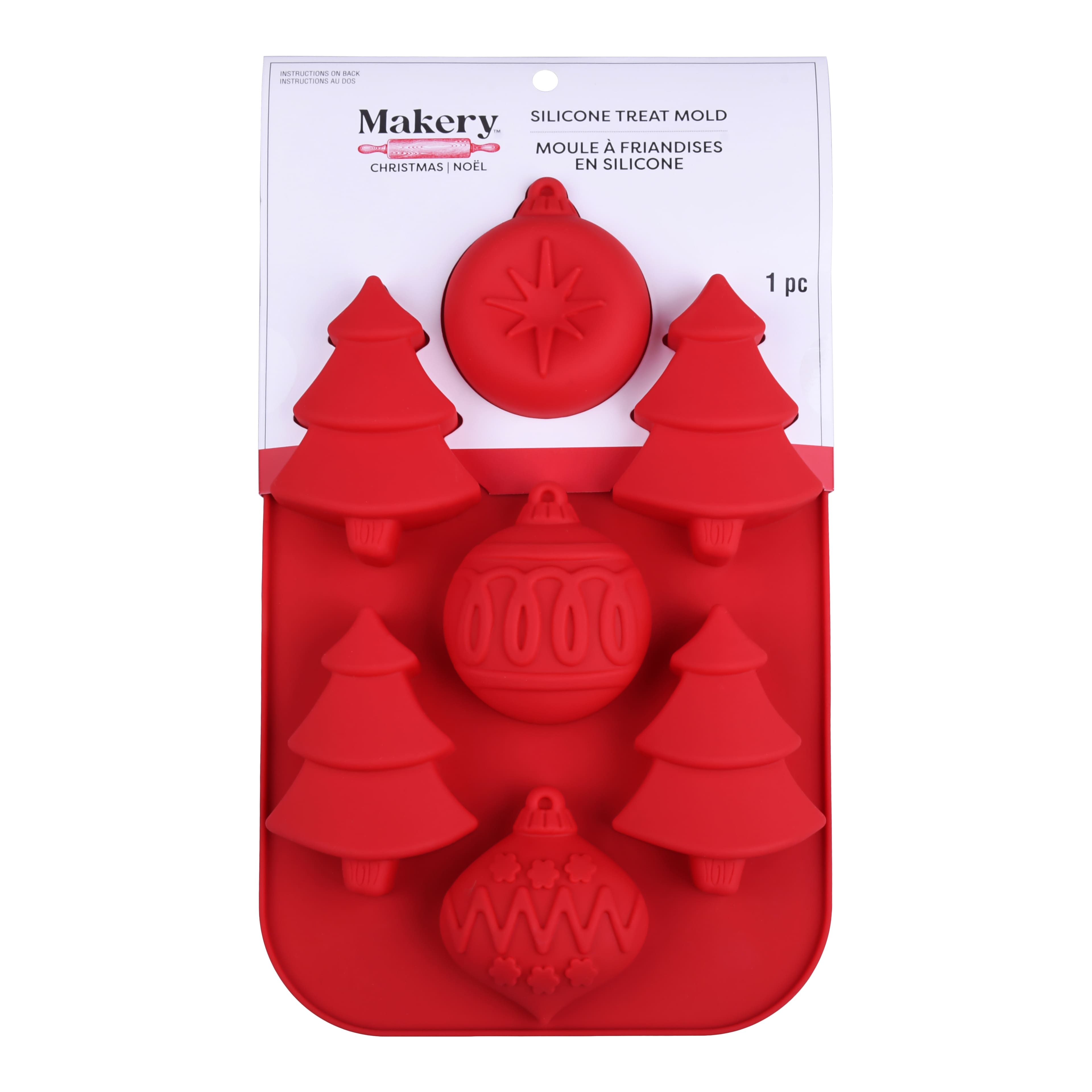 Christmas Trees &#x26; Ornaments Silicone Treat Mold by Makery&#x2122;
