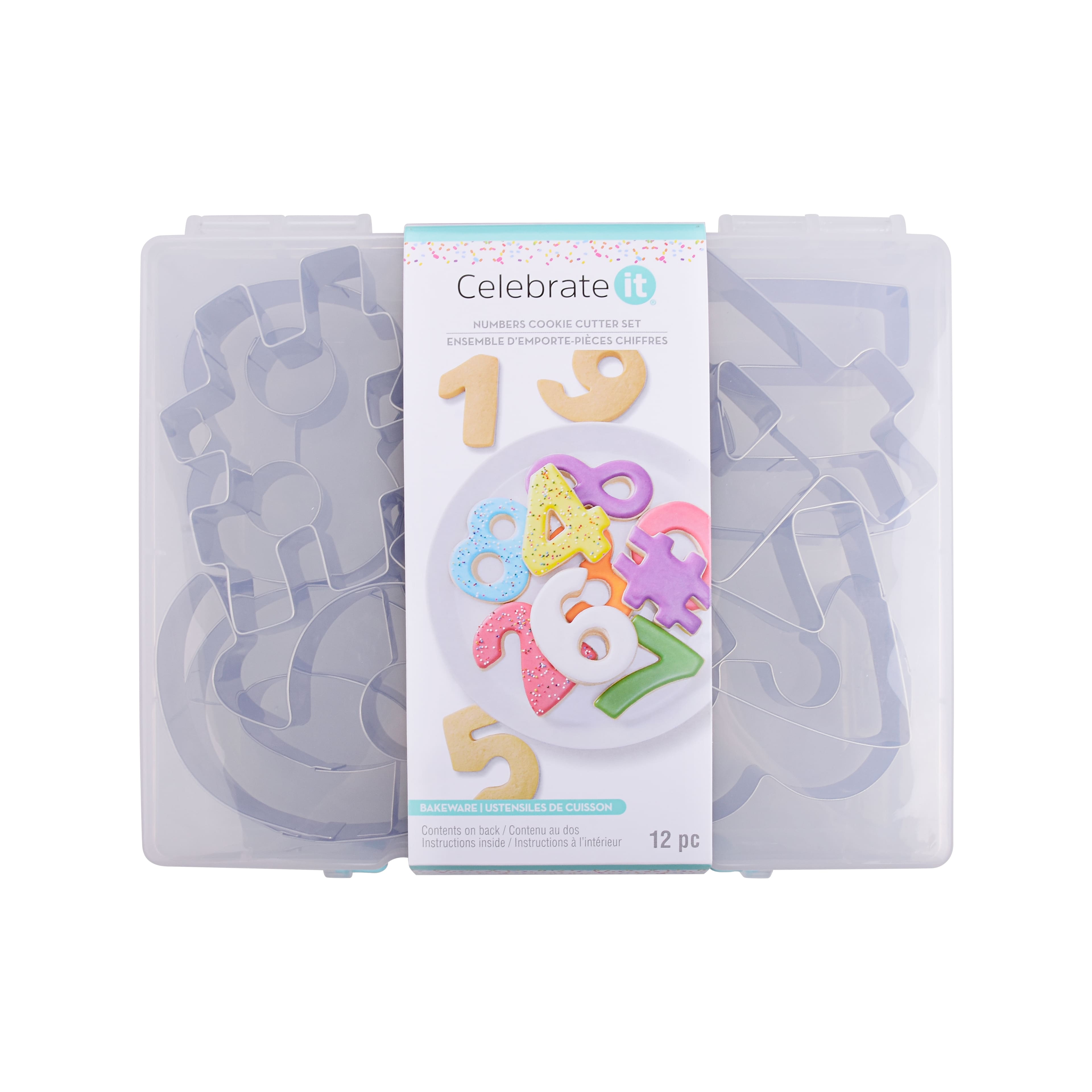 Numbers Stainless Steel Cookie Cutter Set by Celebrate It&#xAE;