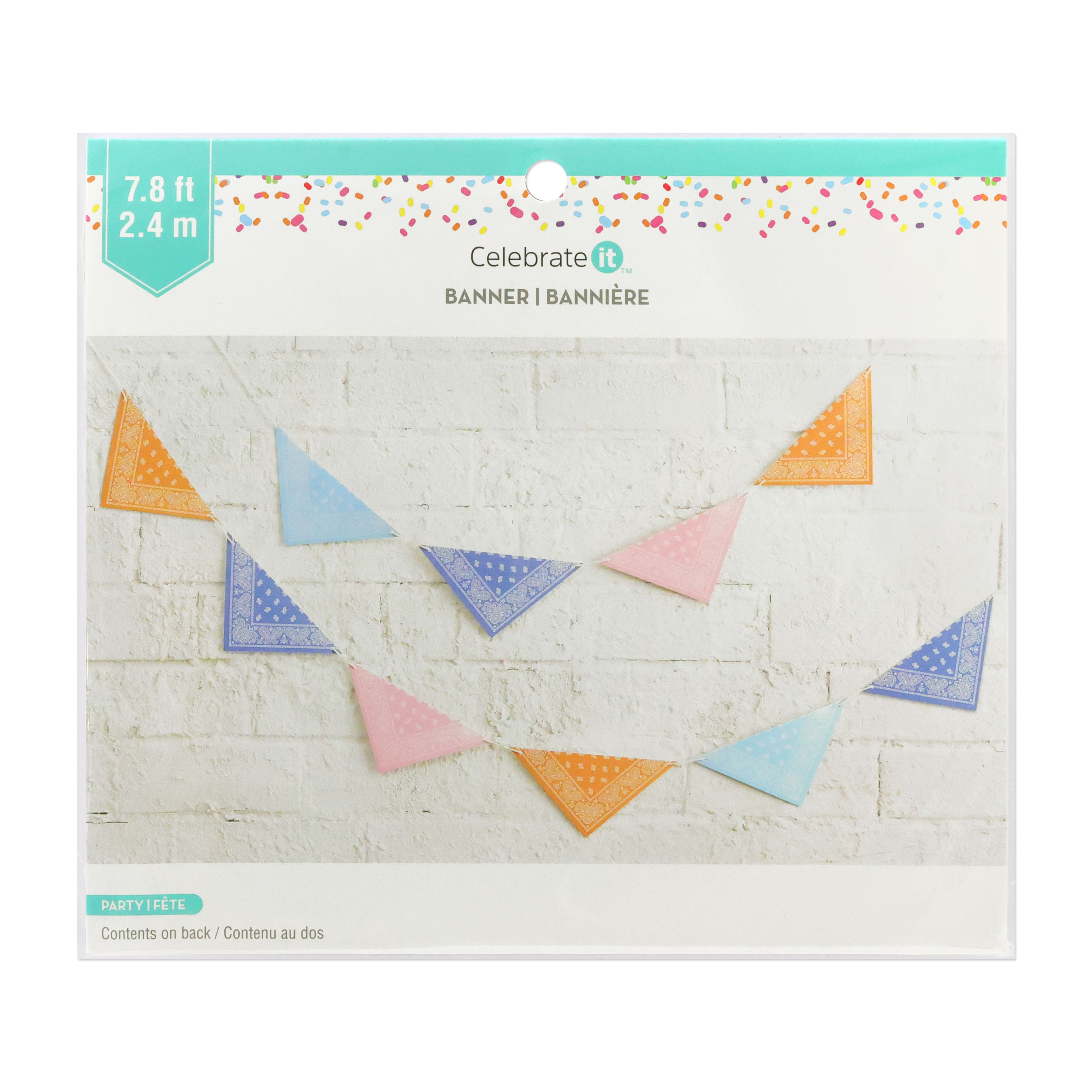 7.75ft. Bandana Party Banner by Celebrate It&#x2122;