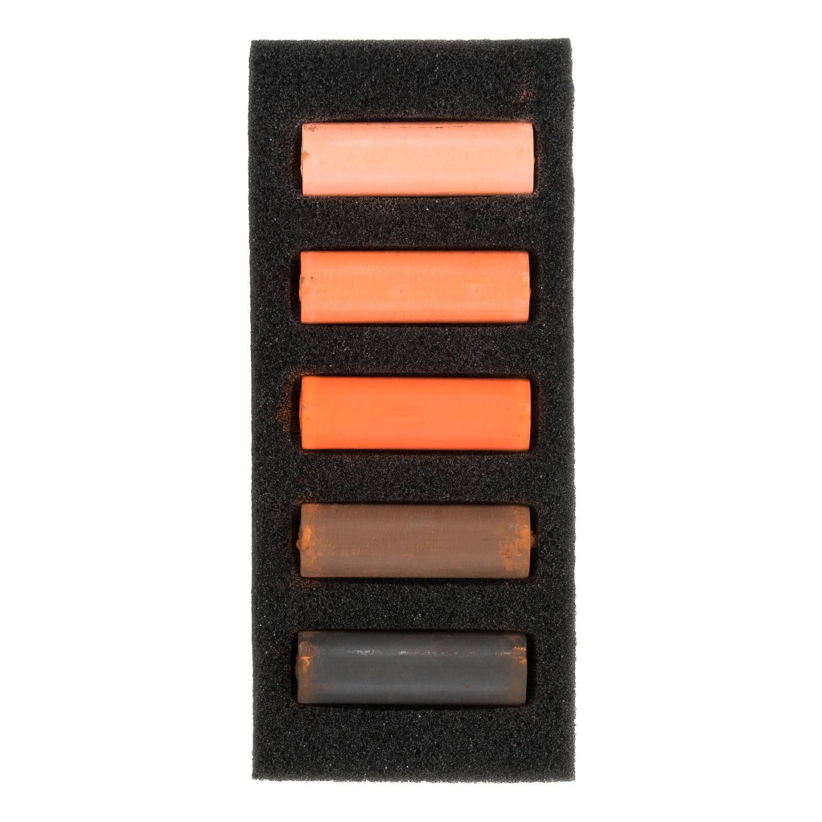 Rembrandt 5 Color Rich Oranges Half Stick Soft Pastel Set