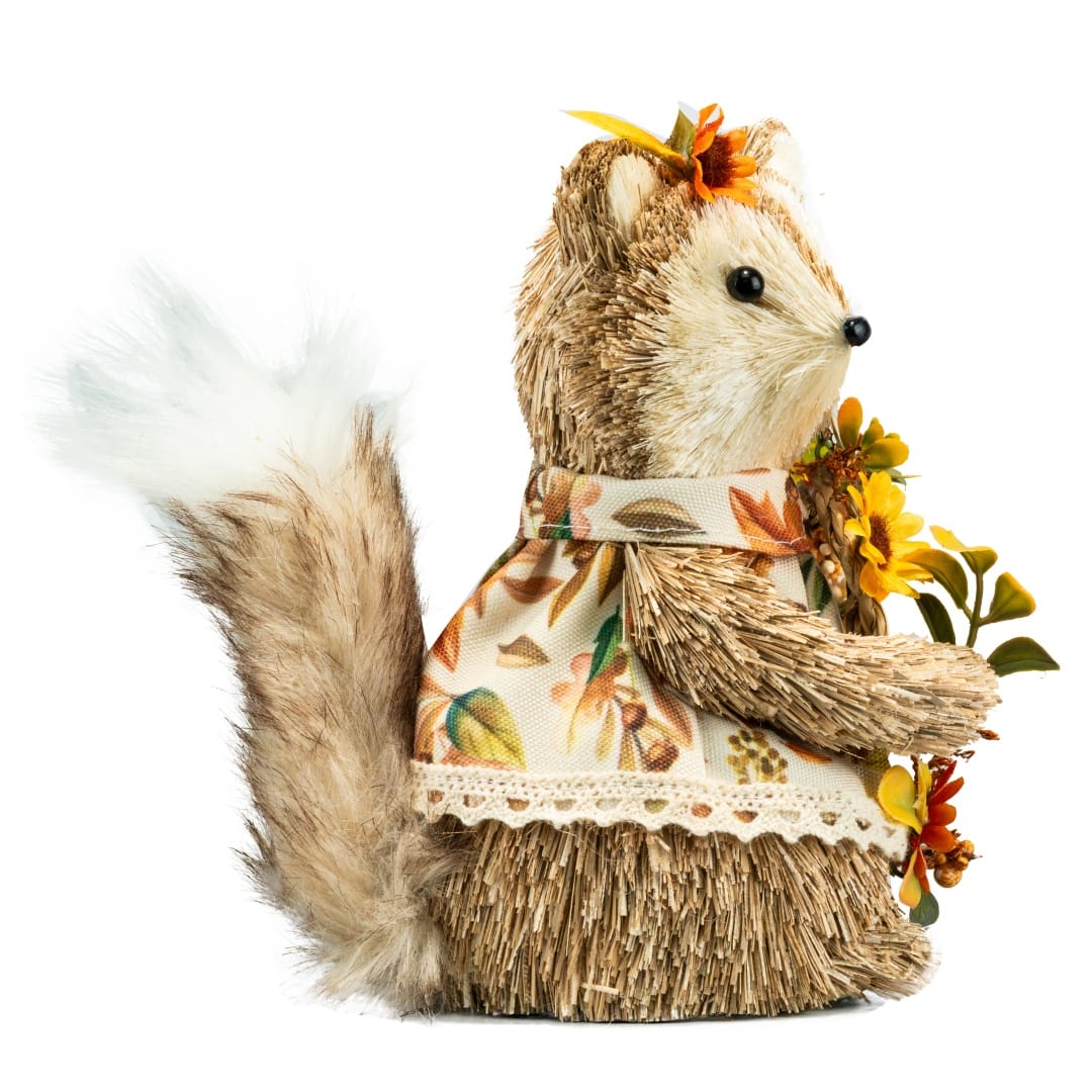 6&#x22; Fox with Sunflower Wreath Natural D&#xE9;cor by Ashland&#xAE;