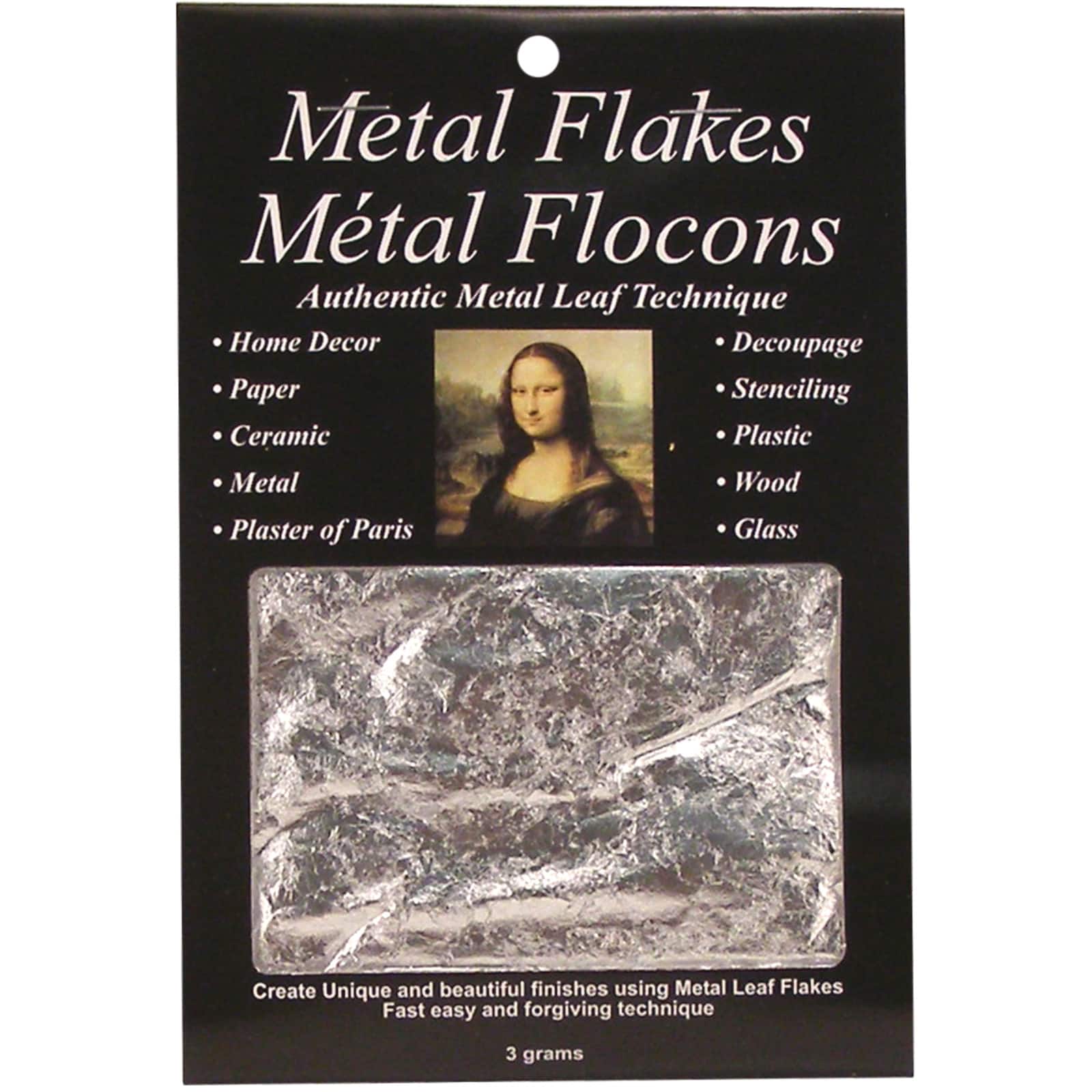 Mona Lisa&#x2122; Silver Metal Leaf Flakes