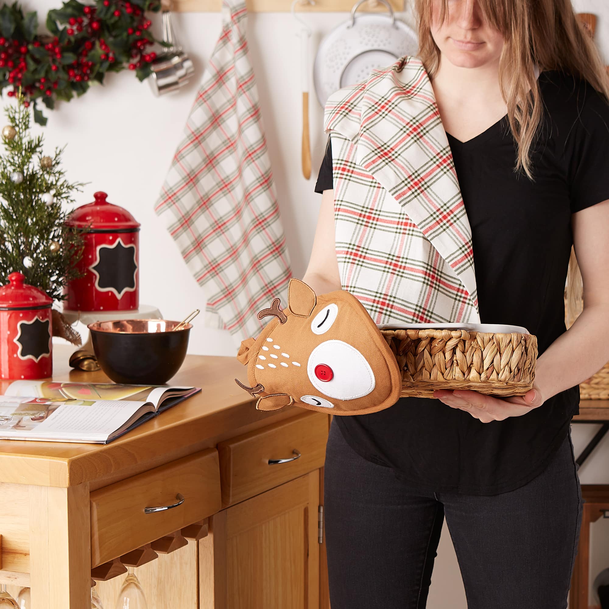 DII&#xAE; Rudy Reindeer Potholder Gift Set
