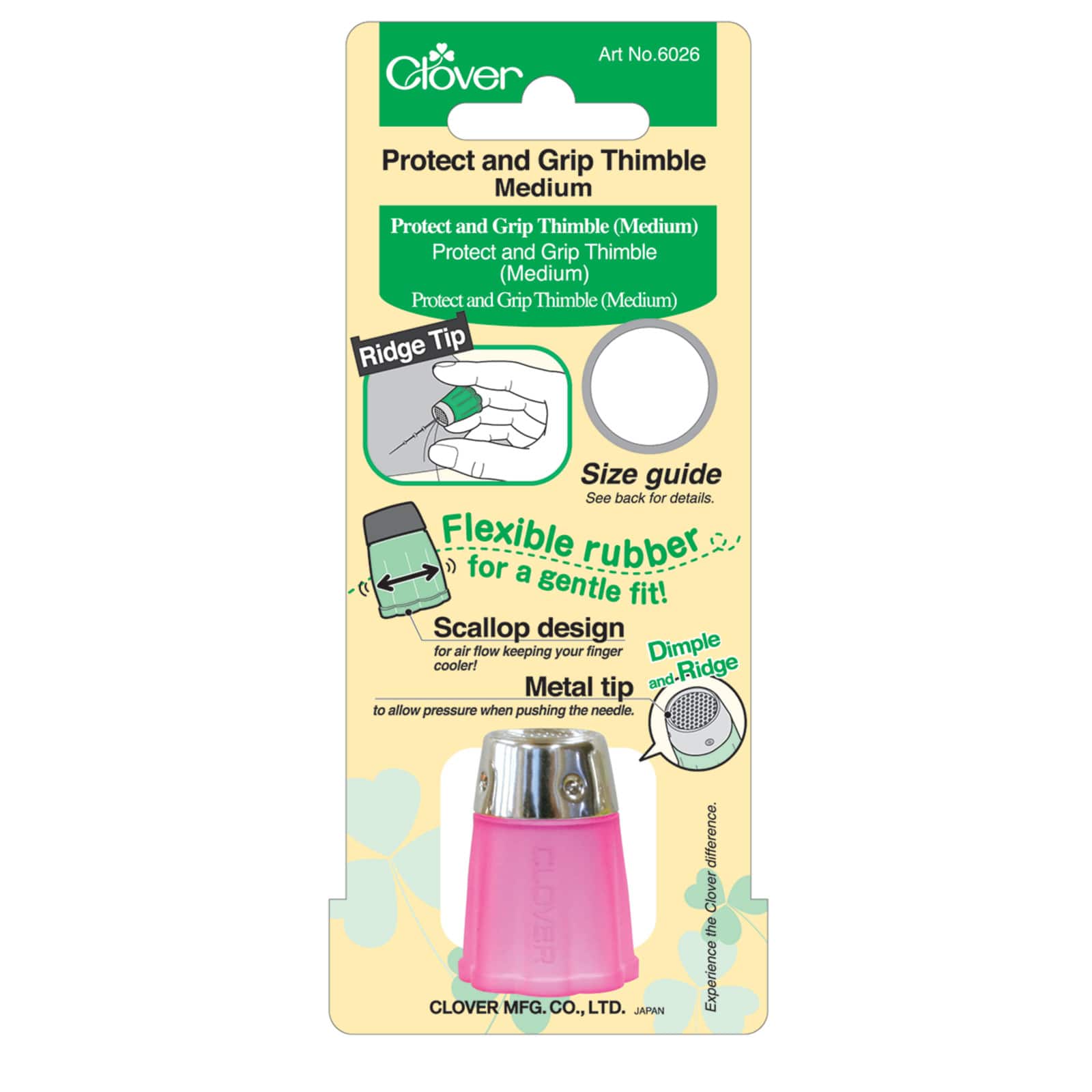 Clover Protect & Grip Medium Thimble