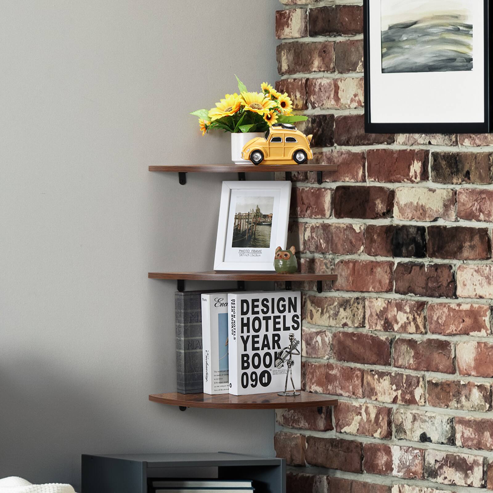 Floating Corner Shelves Set