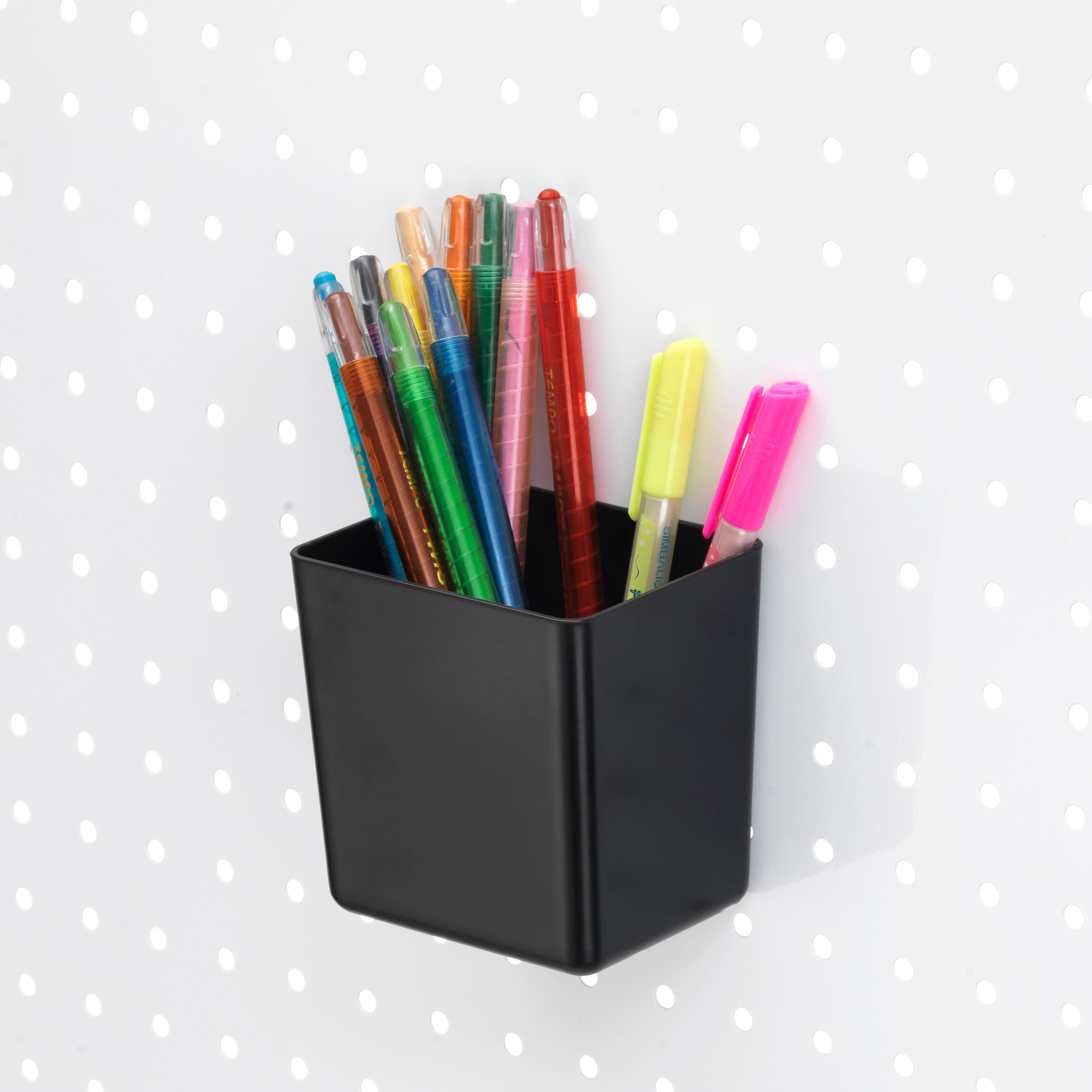 12 Pack: Small Black Pegboard Storage Bin by Simply Tidy®