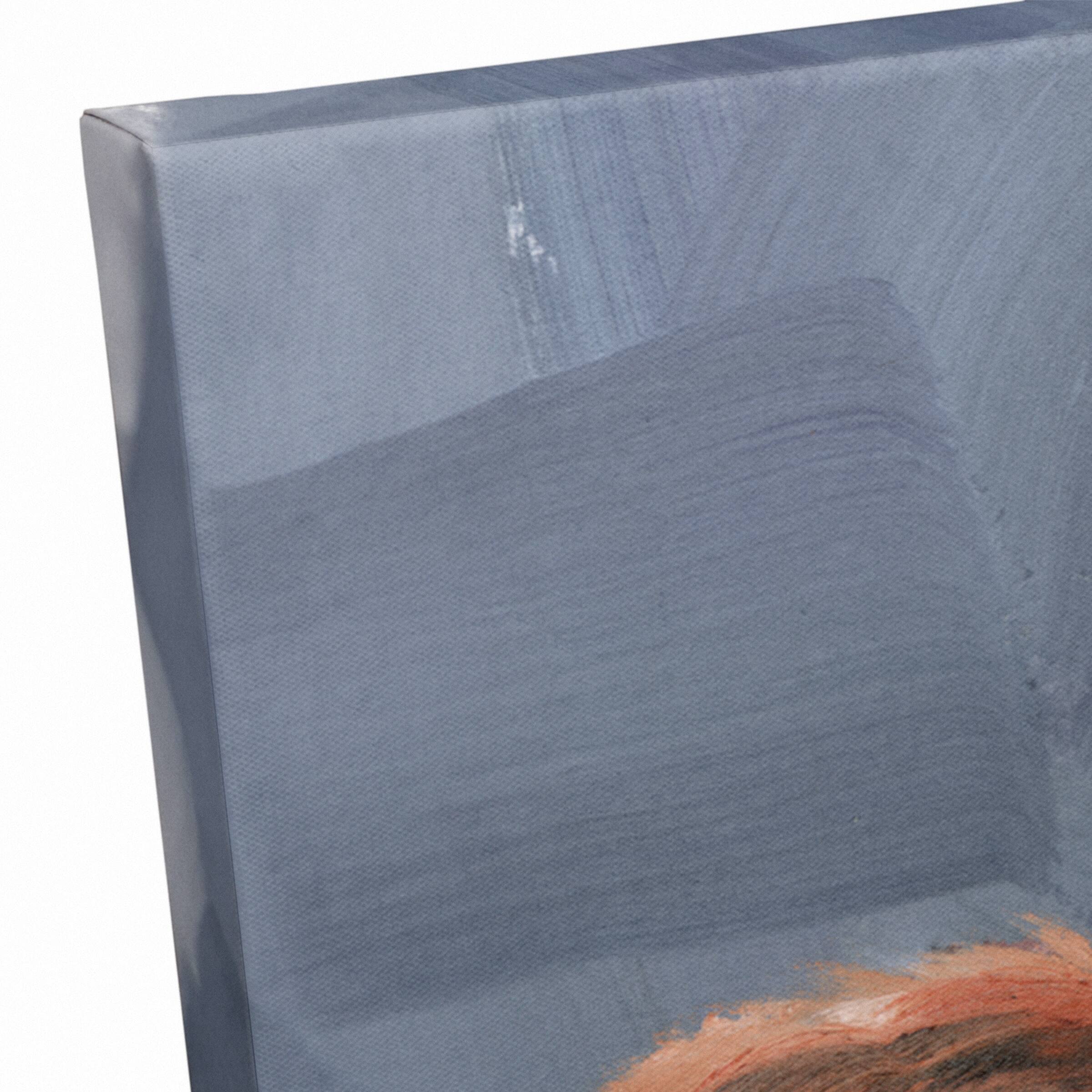 Patriotic Florals Cow I Canvas Wall Art