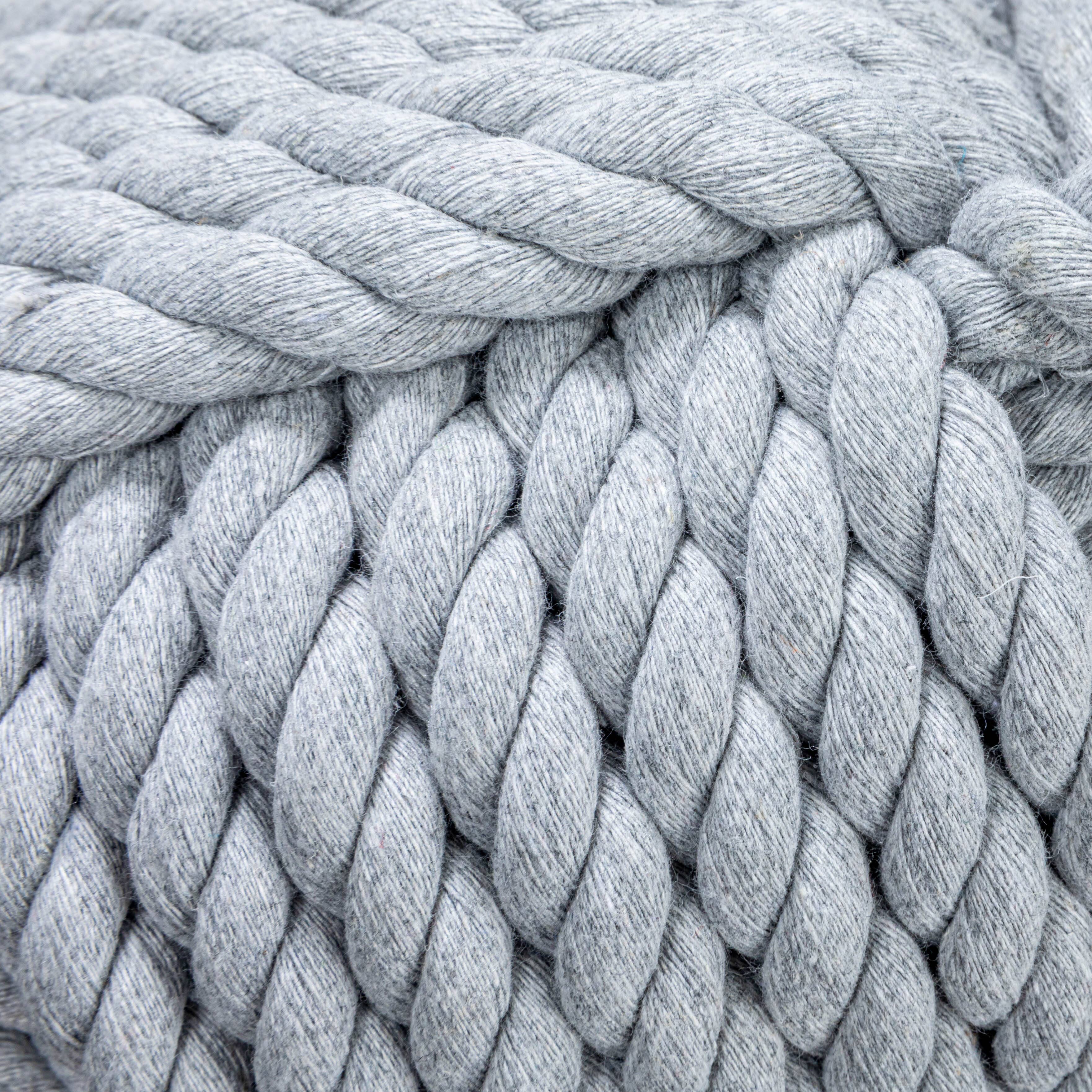 6&#x22; Gray Nautical Rope Knot Decoration