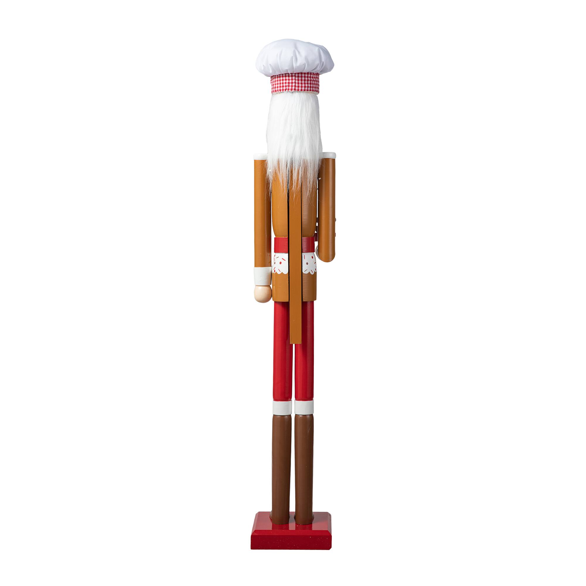 Glitzhome® 42" Christmas Gingerbread Chef Nutcracker