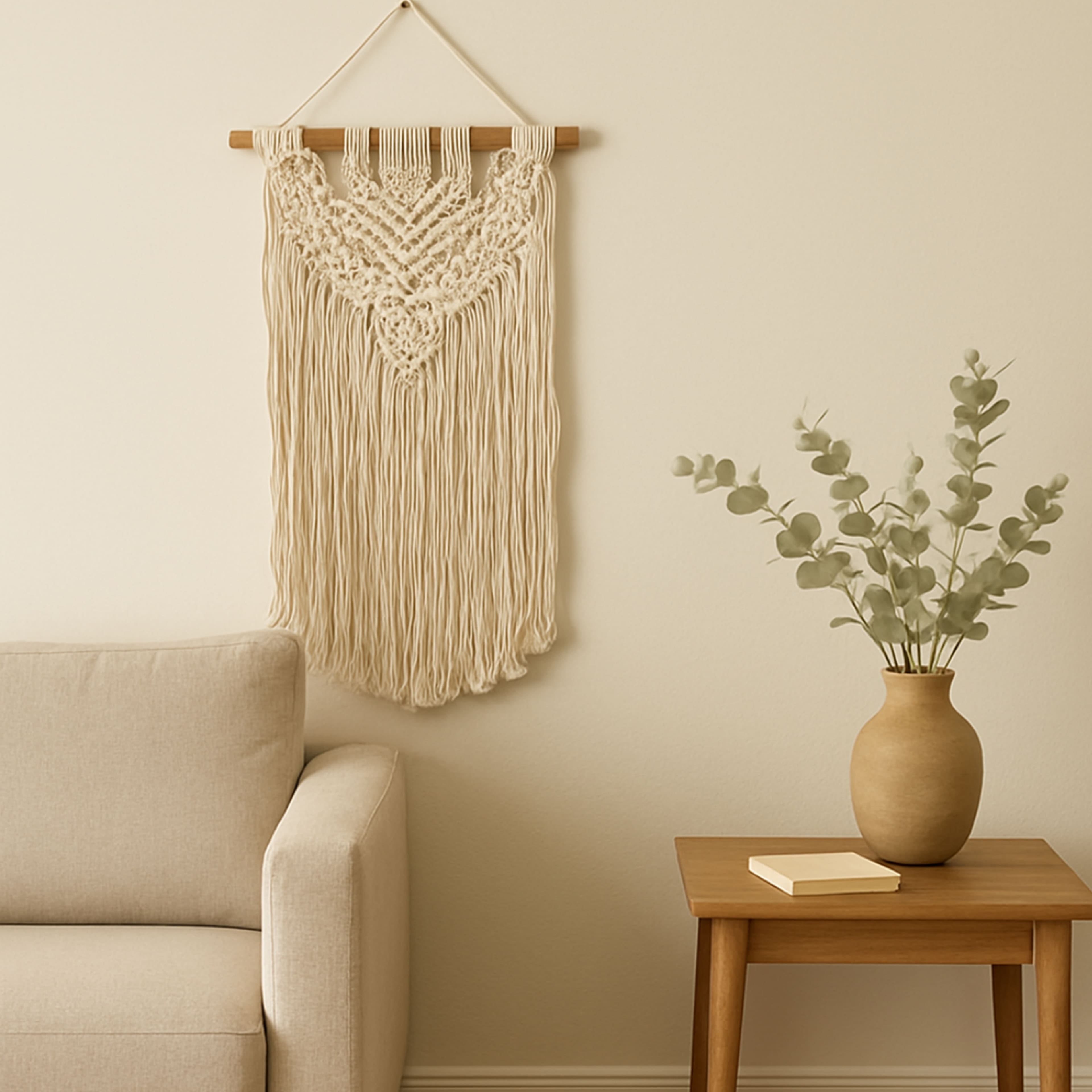 25&#x22; Beige Macram&#xE9; Fringe Wall Hanging by Ashland&#xAE;