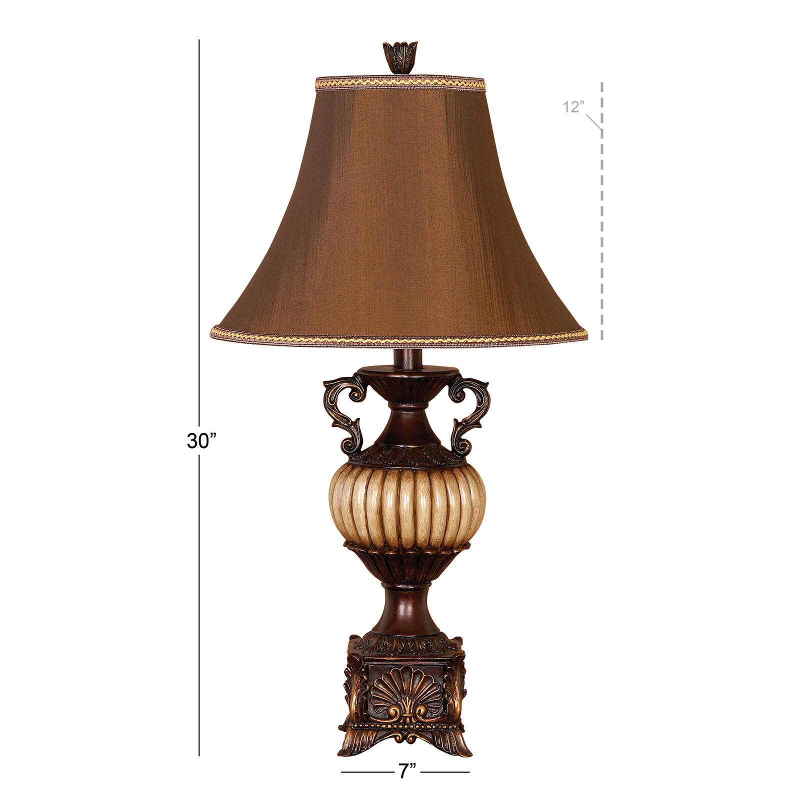 30" Brown Traditional Table Lamp, 2ct.