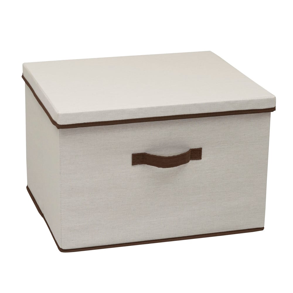 Household Essentials Canvas Storage Box with Lid