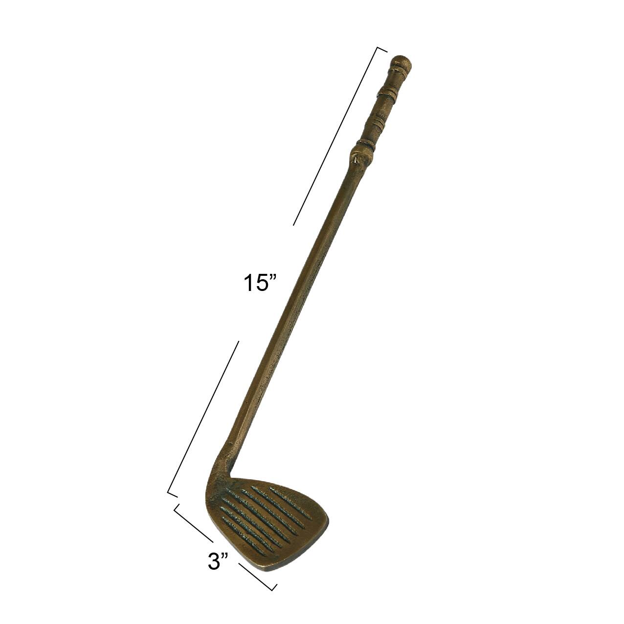 Hello Honey® 15" Antique Gold Decorative Embossed Aluminum Golf Club