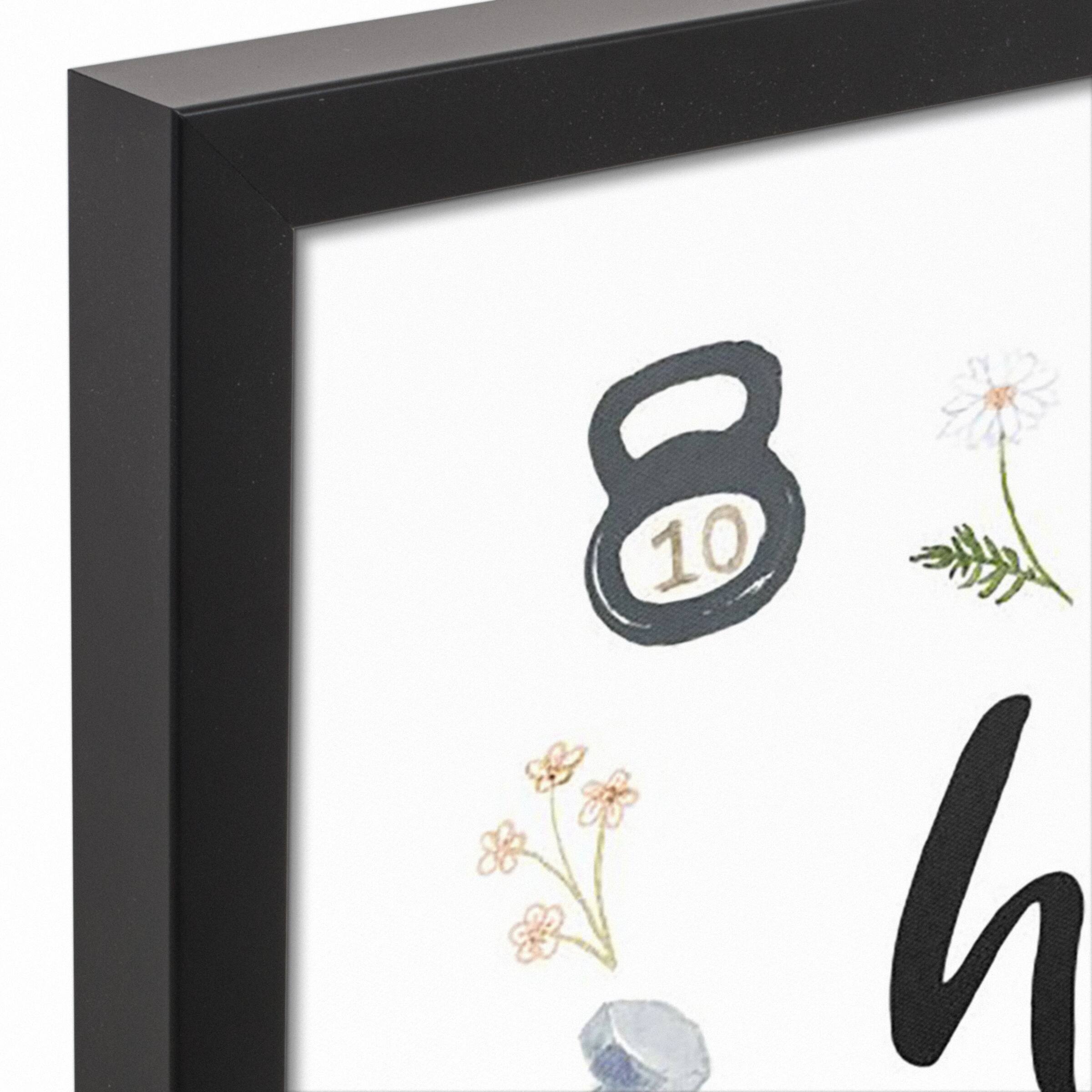 Home Sweet Home Gym 16&#x22; x 20&#x22; Black Framed Canvas