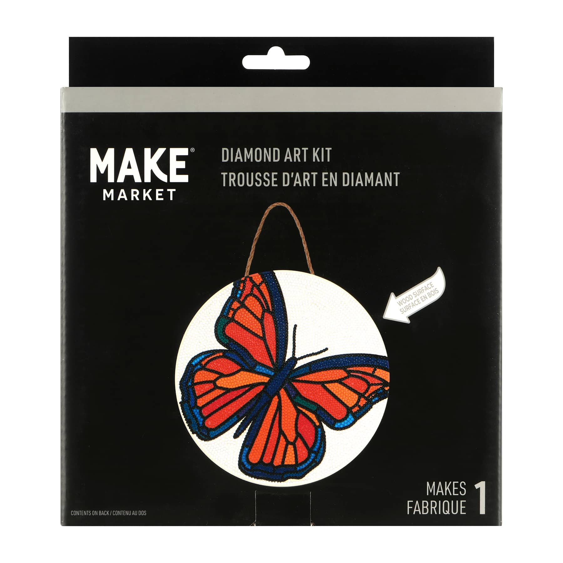 Butterfly Wood Plaque Diamond Art Kit by Make Market&#xAE;