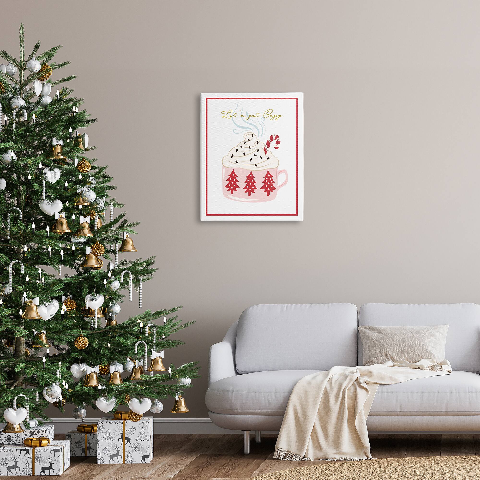Stupell Industries Let&#x27;s Get Cozy Pink Cocoa Canvas Wall Art