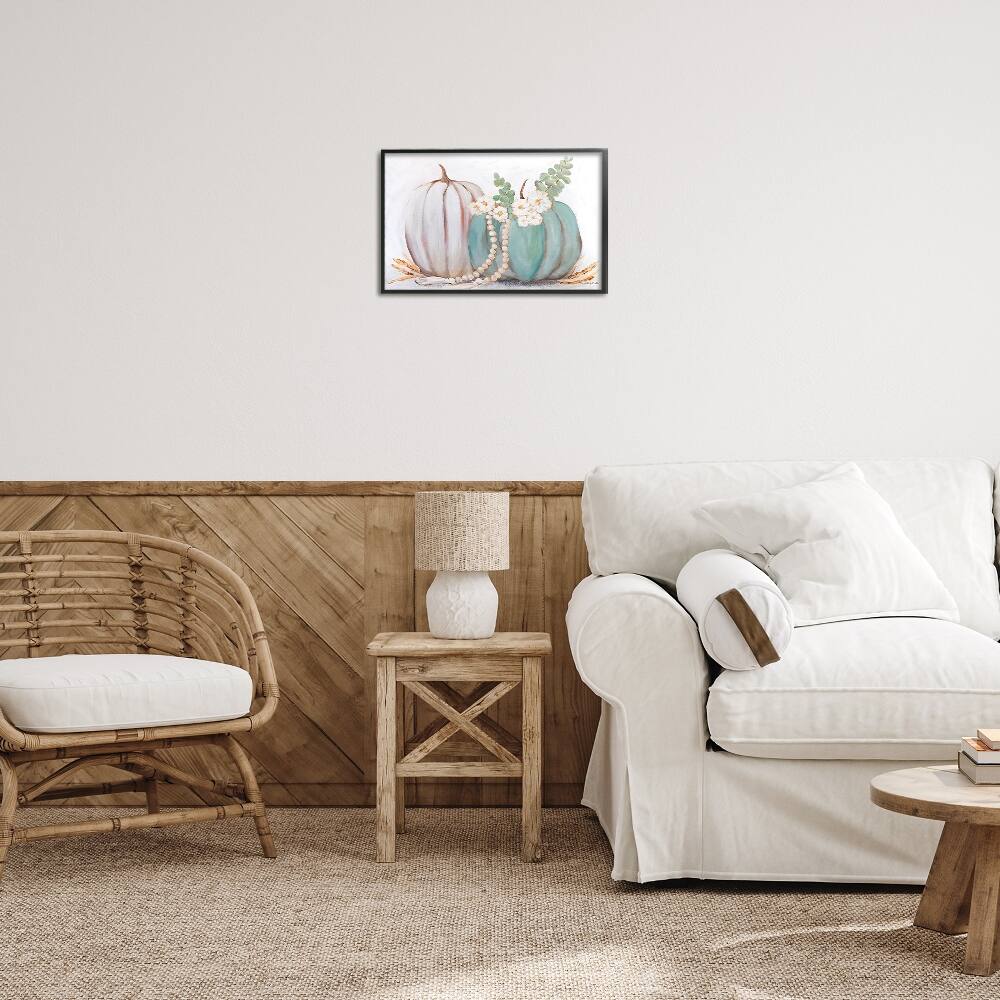 Stupell Industries Country Fall Pumpkins Framed Giclee Art