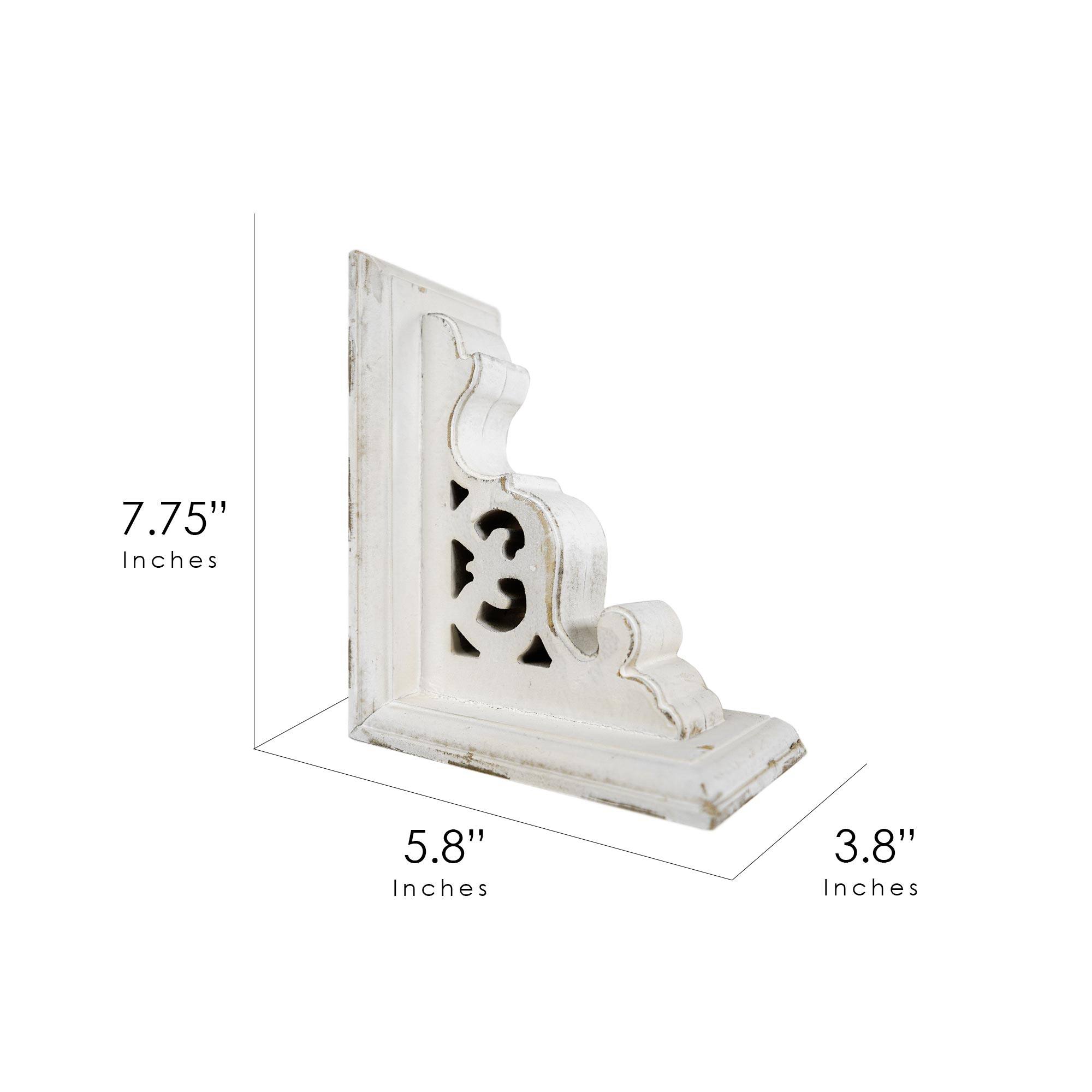 American Art D&#xE9;cor&#x2122; 8&#x22; Vintage Decorative Wood Bookends, 2ct.