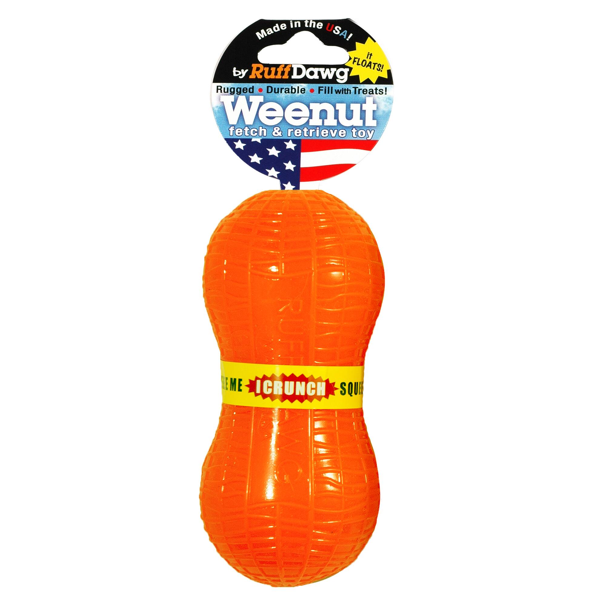 Ruff Dawg™ Weenut Crunch Rubber Indestructible Retrieving Dog Toy