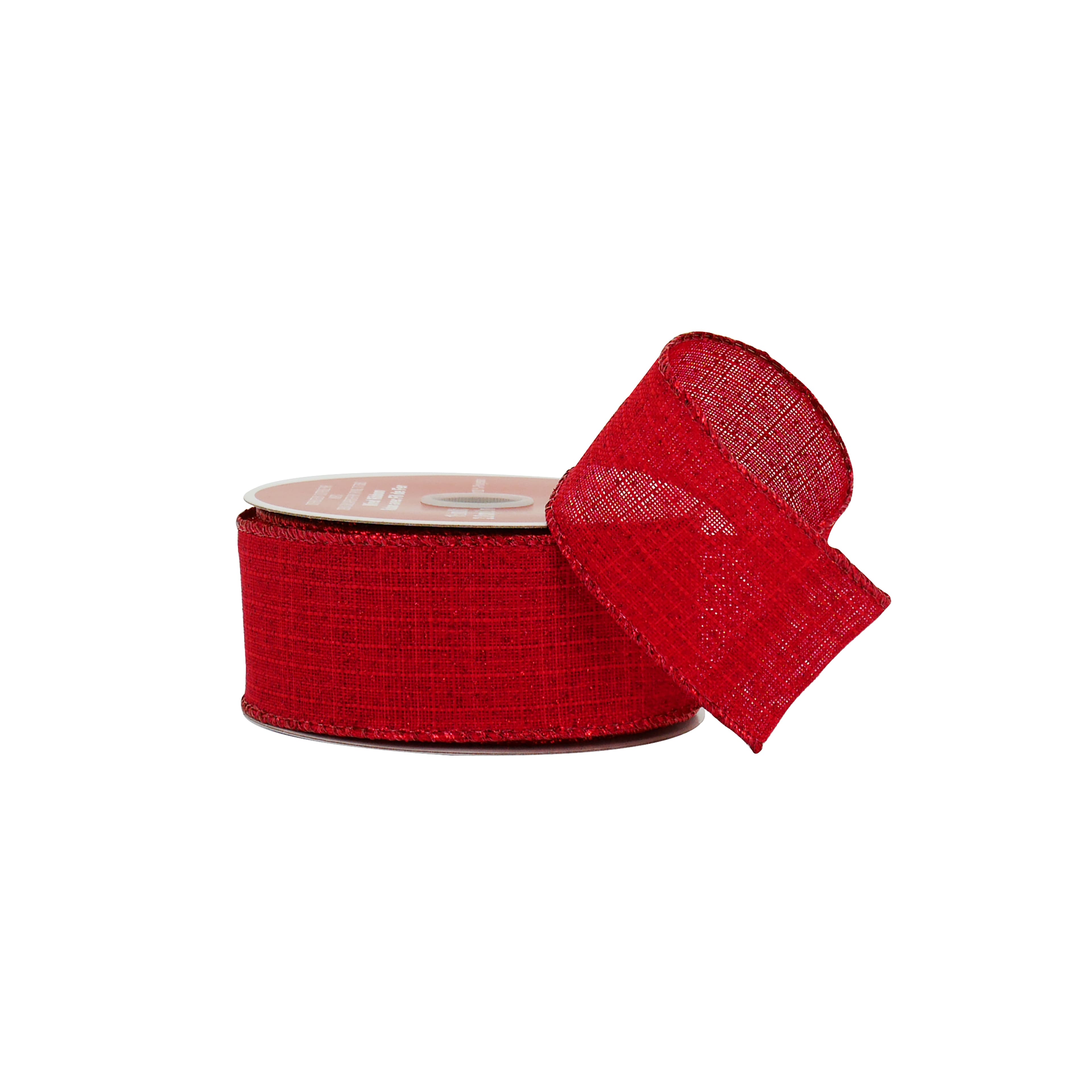 1.5&#x22; x 30ft. Red Wired Shimmer Ribbon by Celebrate It&#xAE;