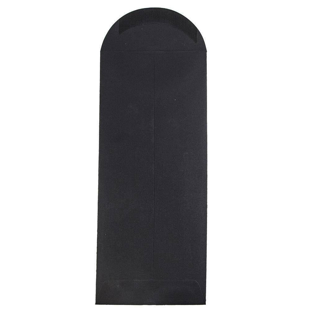 JAM Paper 4.75&#x22; x 11&#x22; Black Linen Policy Business Envelopes, 25ct.