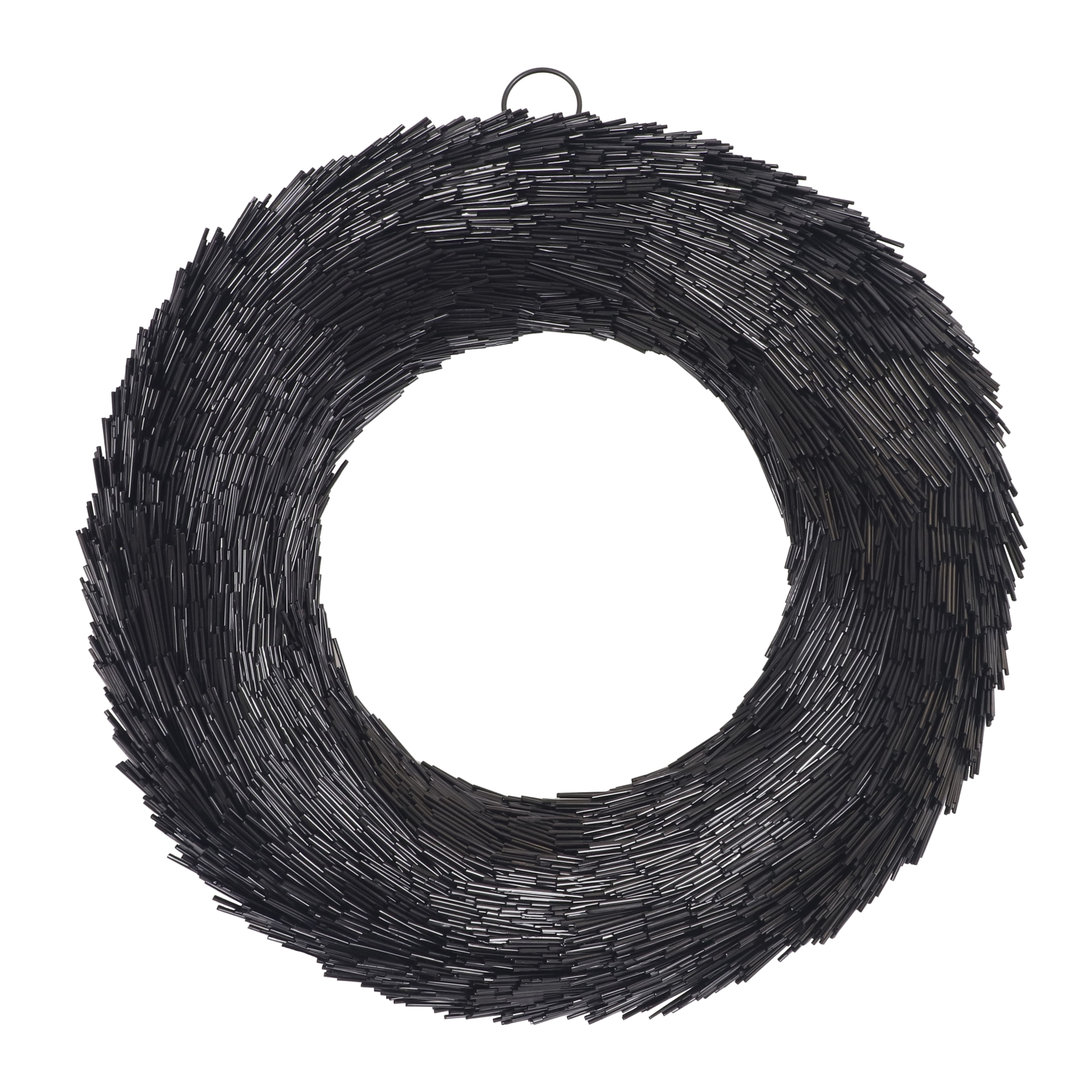 16&#x22; Black Tinsel Wreath by Ashland&#xAE;
