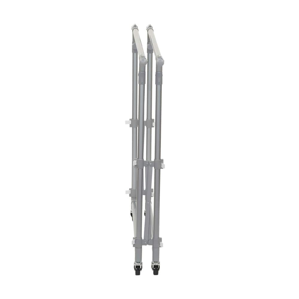 Household Essentials 62&#x22; Folding Double Garment Rack with Wheels