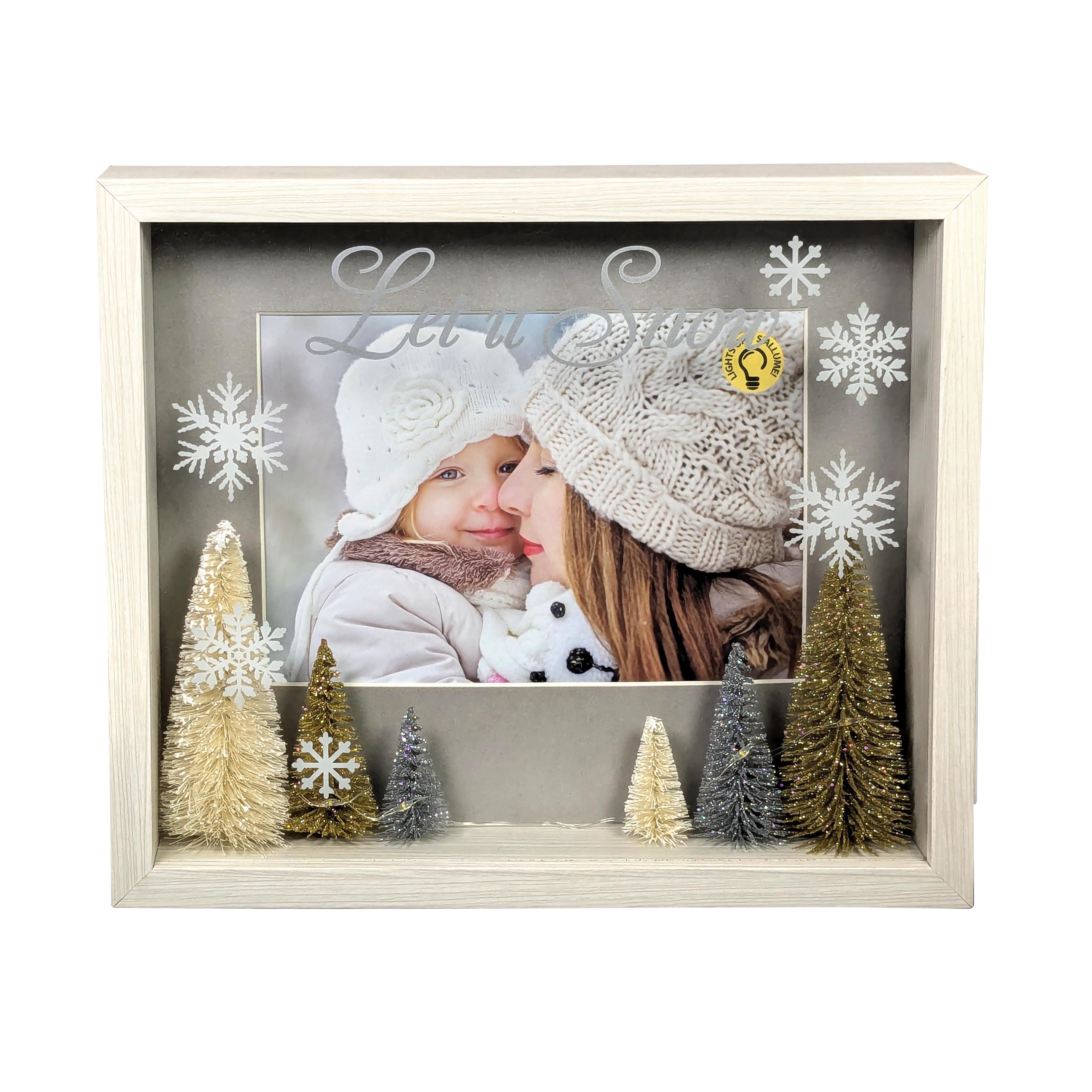 5&#x22; x 7&#x22; LED Let it Snow Tabletop Frame by Studio D&#xE9;cor&#xAE;