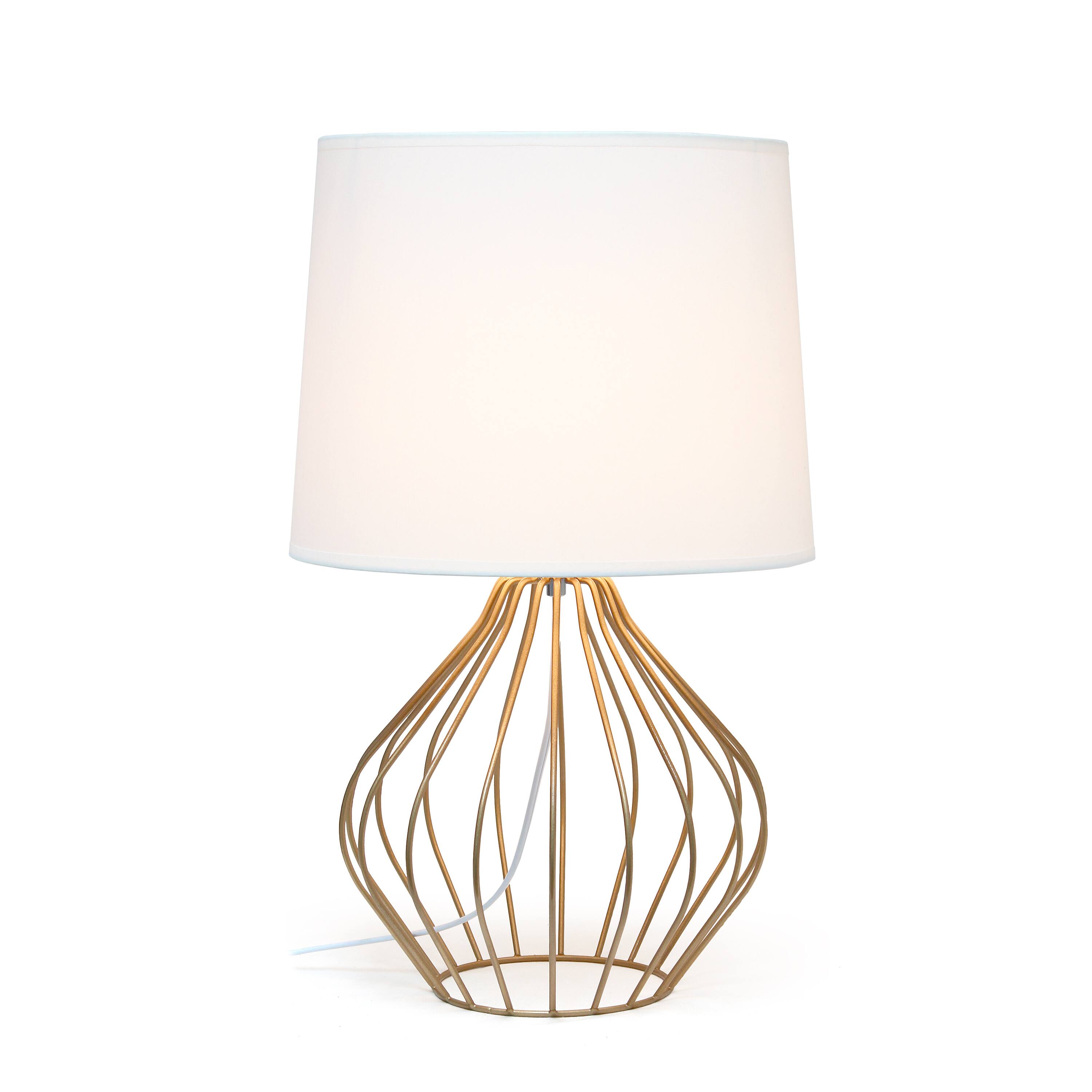 Simple Designs 19.7&#x22; Geometrically Wired Table Lamp