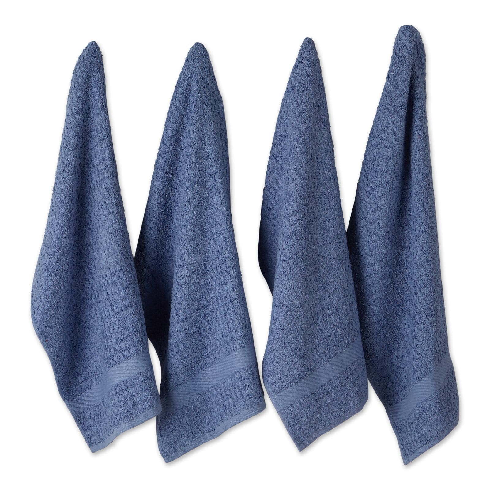 DII® Solid Vintage Stonewash Blue Waffle Terry Dish Towels, 4ct.