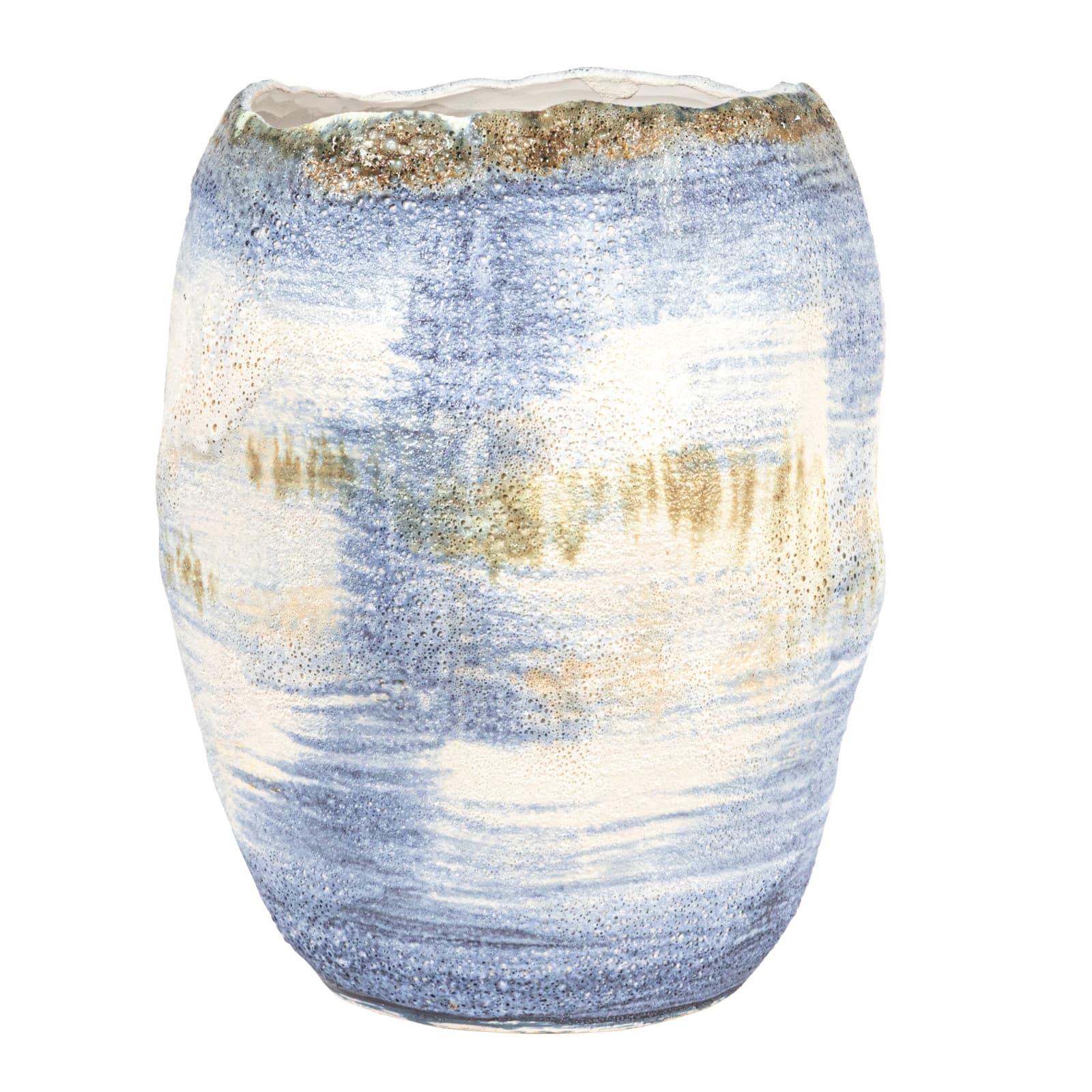 Hello Honey® 12.25" Azure Blue Stoneware Vase