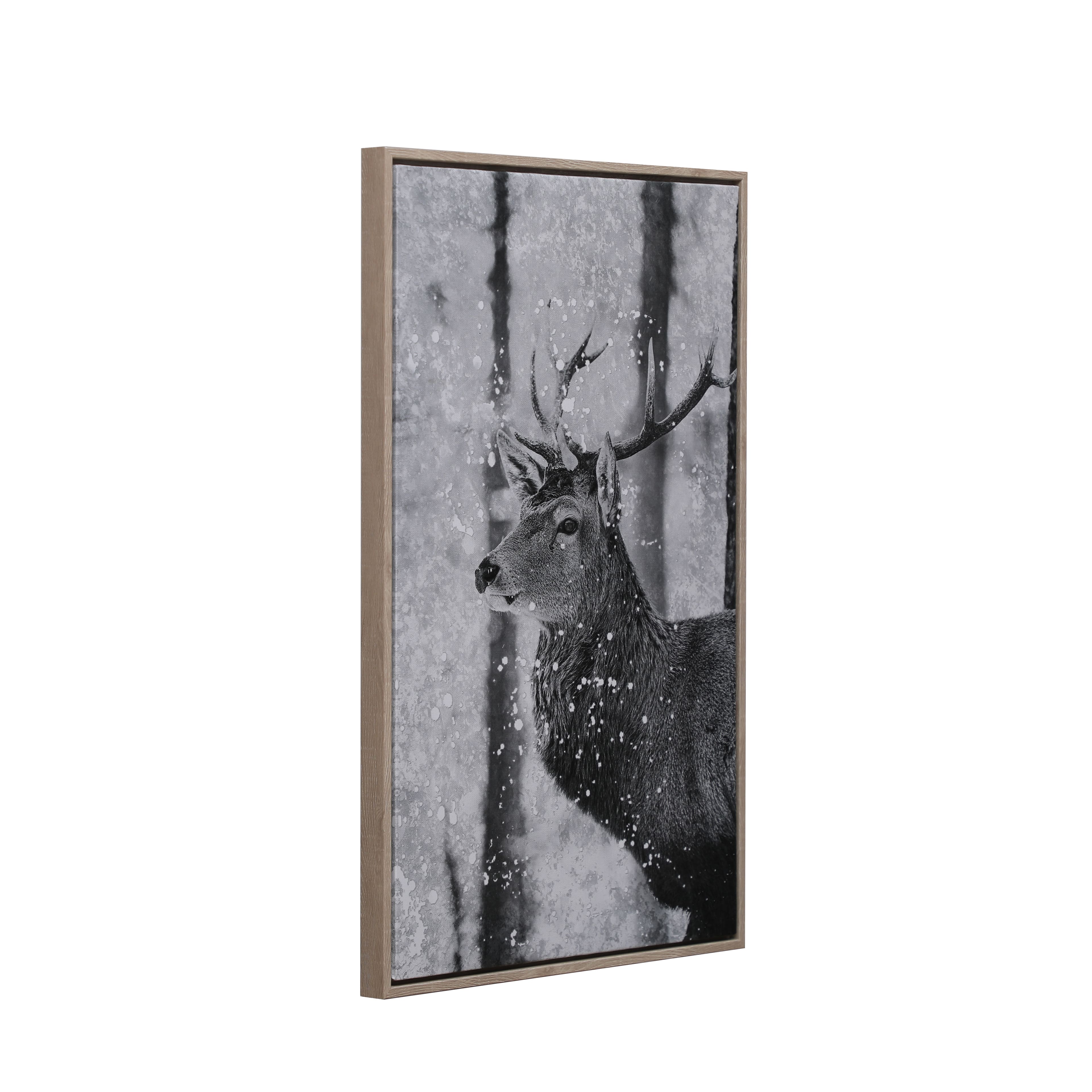 Deer in Snow Canvas Wall D&#xE9;cor by Ashland&#xAE;