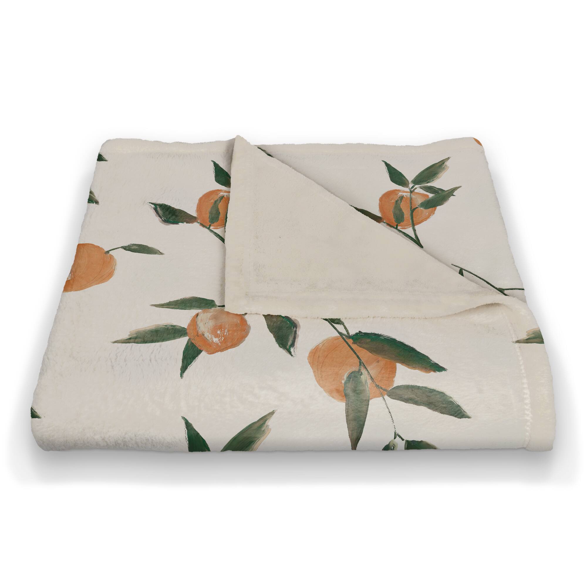 Peachy Pattern 50" x 60" Coral Fleece Blanket