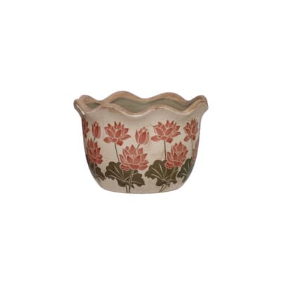 7" Large Lotus Ceramic Planter by Ashland® | Michaels