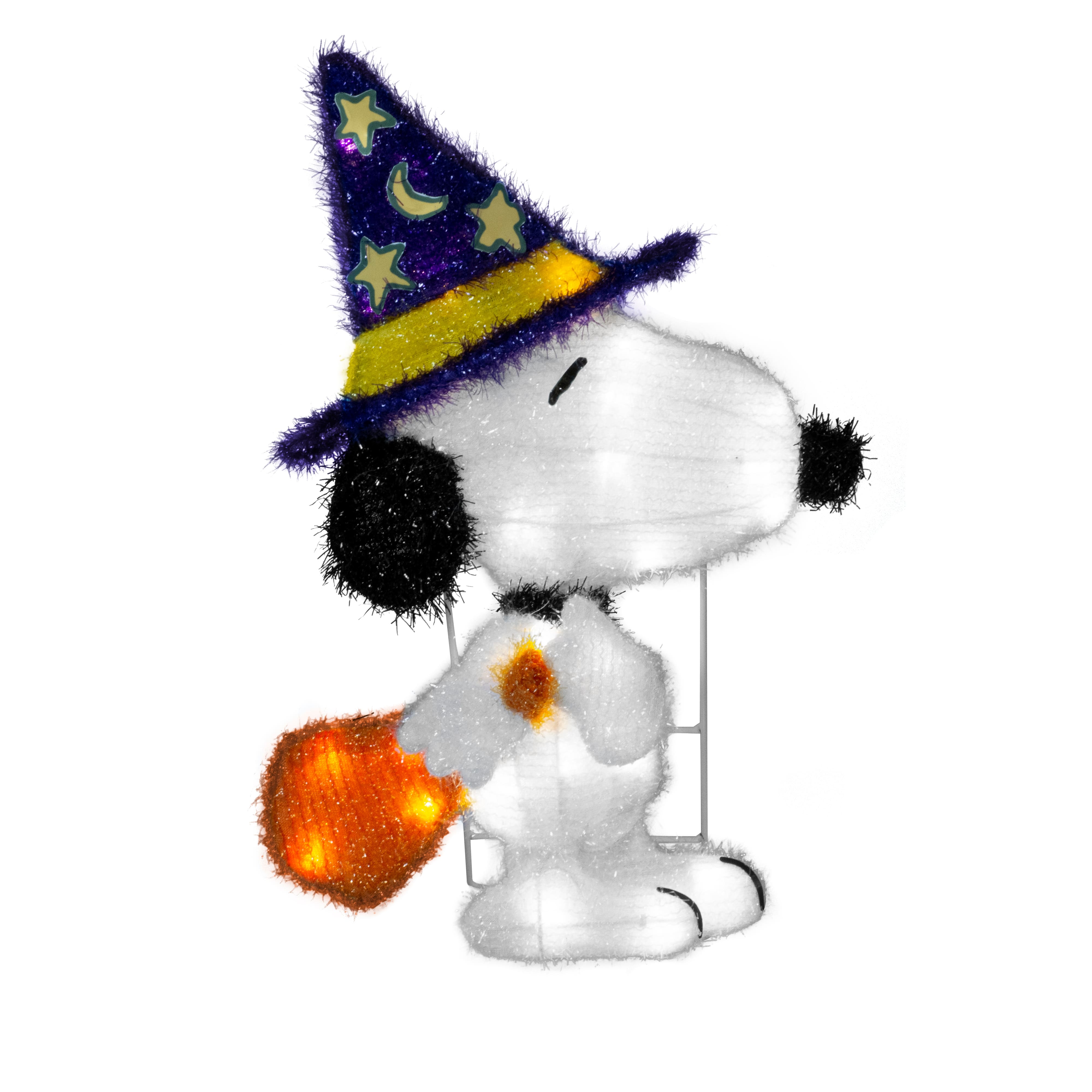 18&#x22; LED Peanuts Wizard Snoopy Yard Art