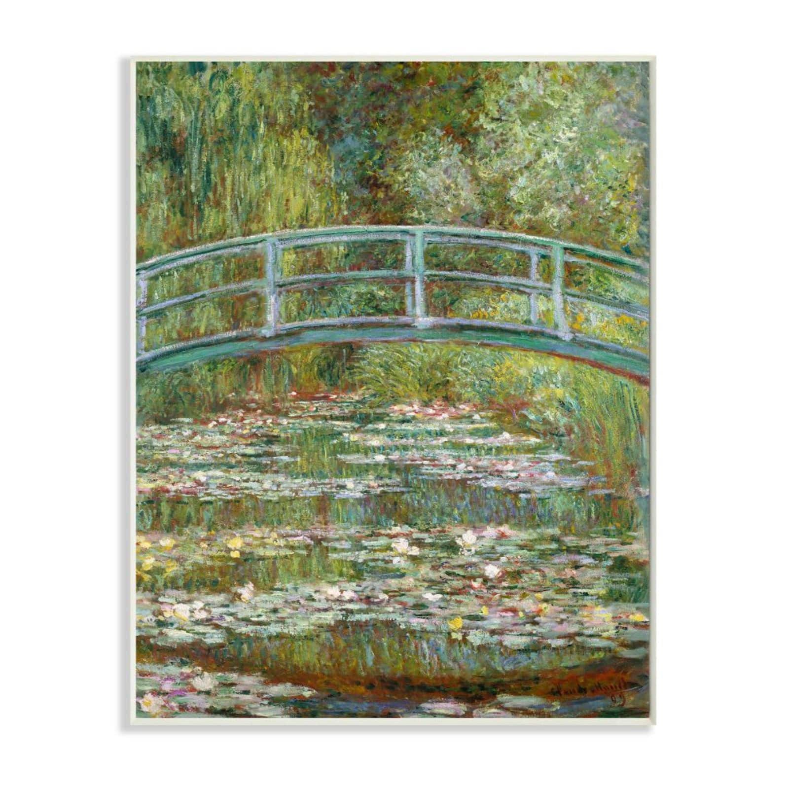 Stupell Industries Bridge Over Lilies Monet Classic Painting, 13 x 19