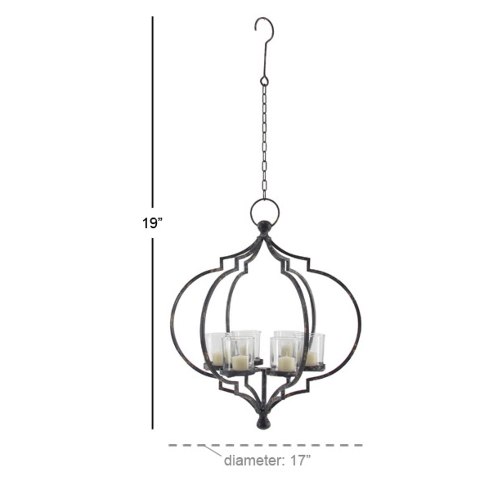 19&#x27;&#x27; Iron Farmhouse Hanging Candle Holder