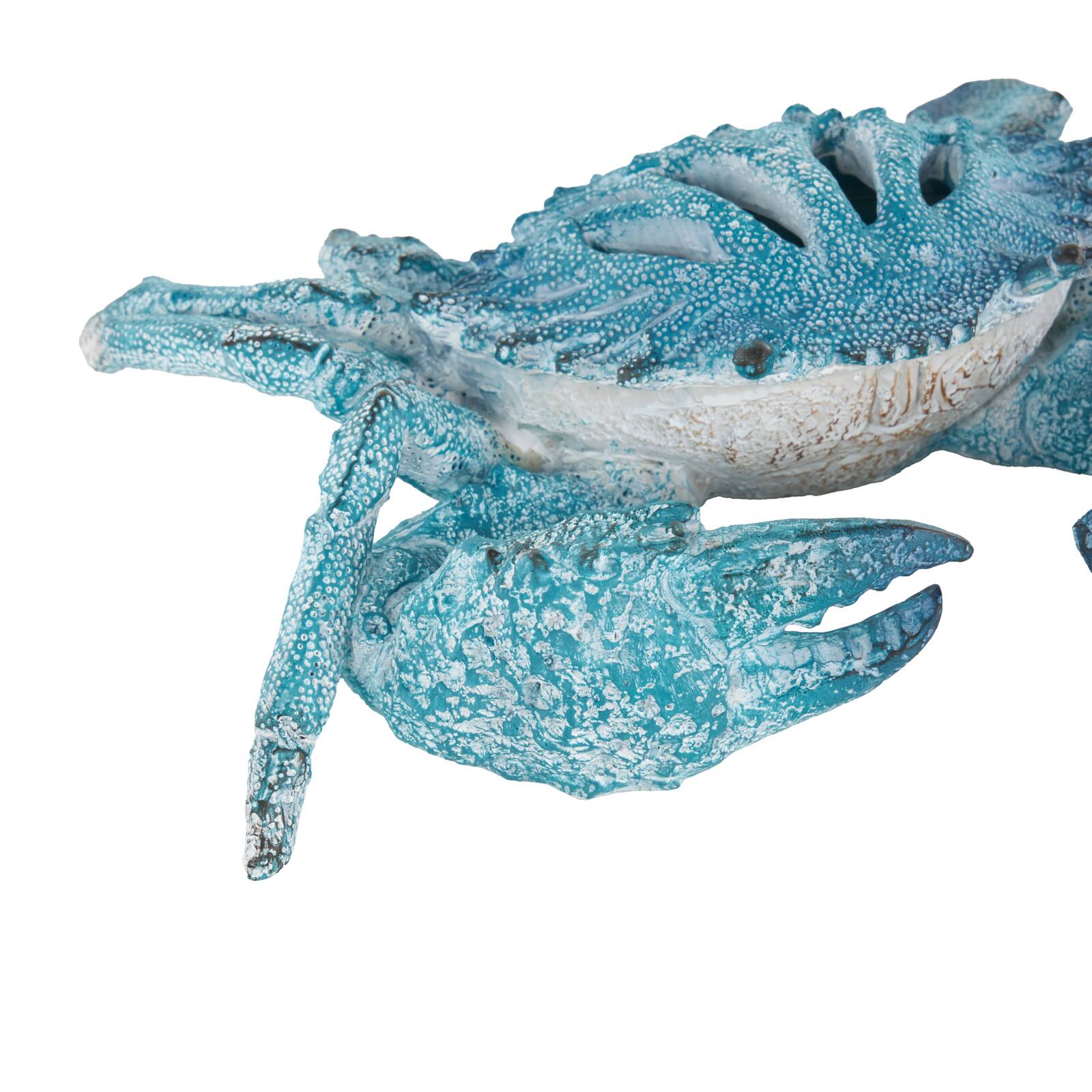 10" Polystone Crab Textured Decorative Sculpture
