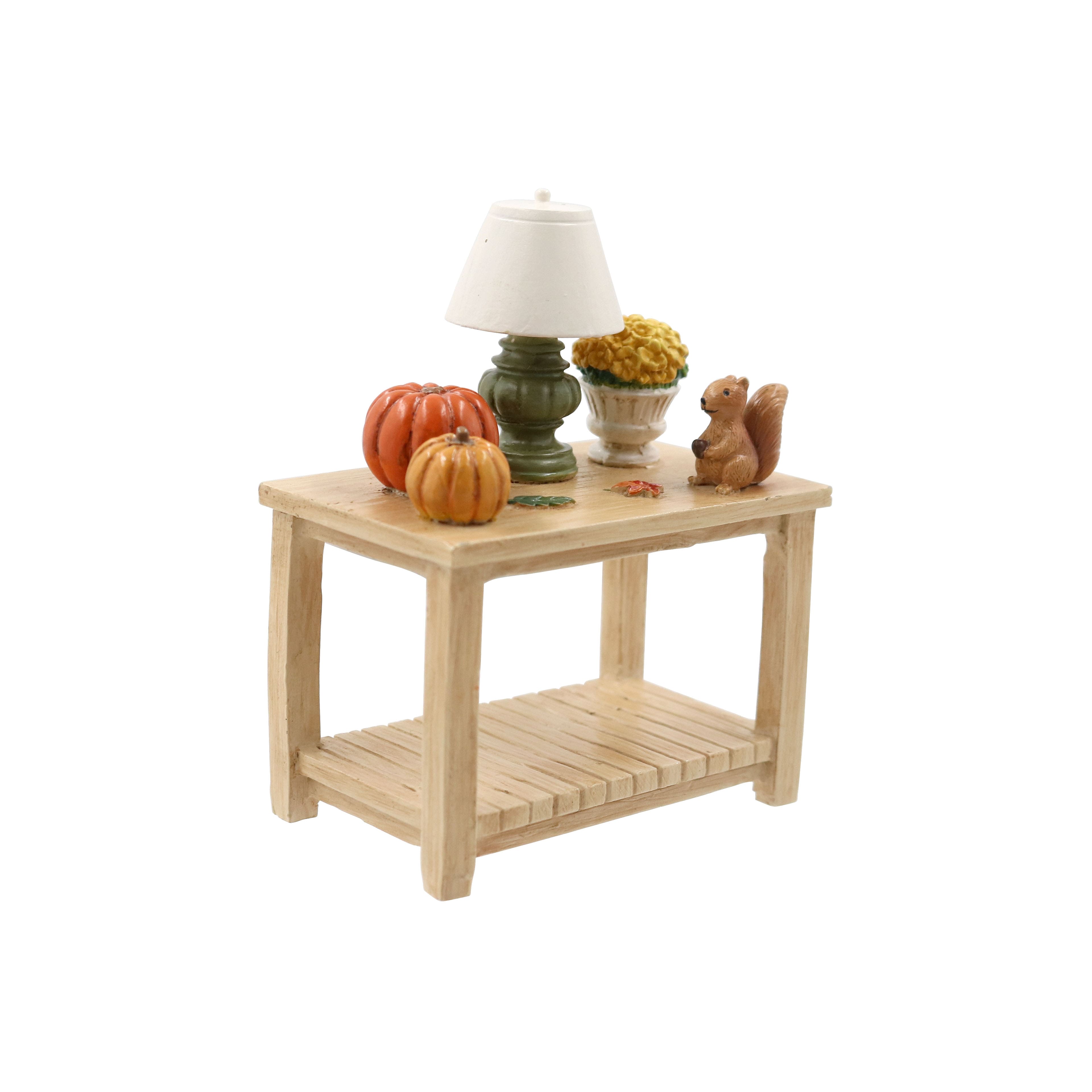 Mini Fall Side Table with Lamp &#x26; Pumpkin by Ashland&#xAE;