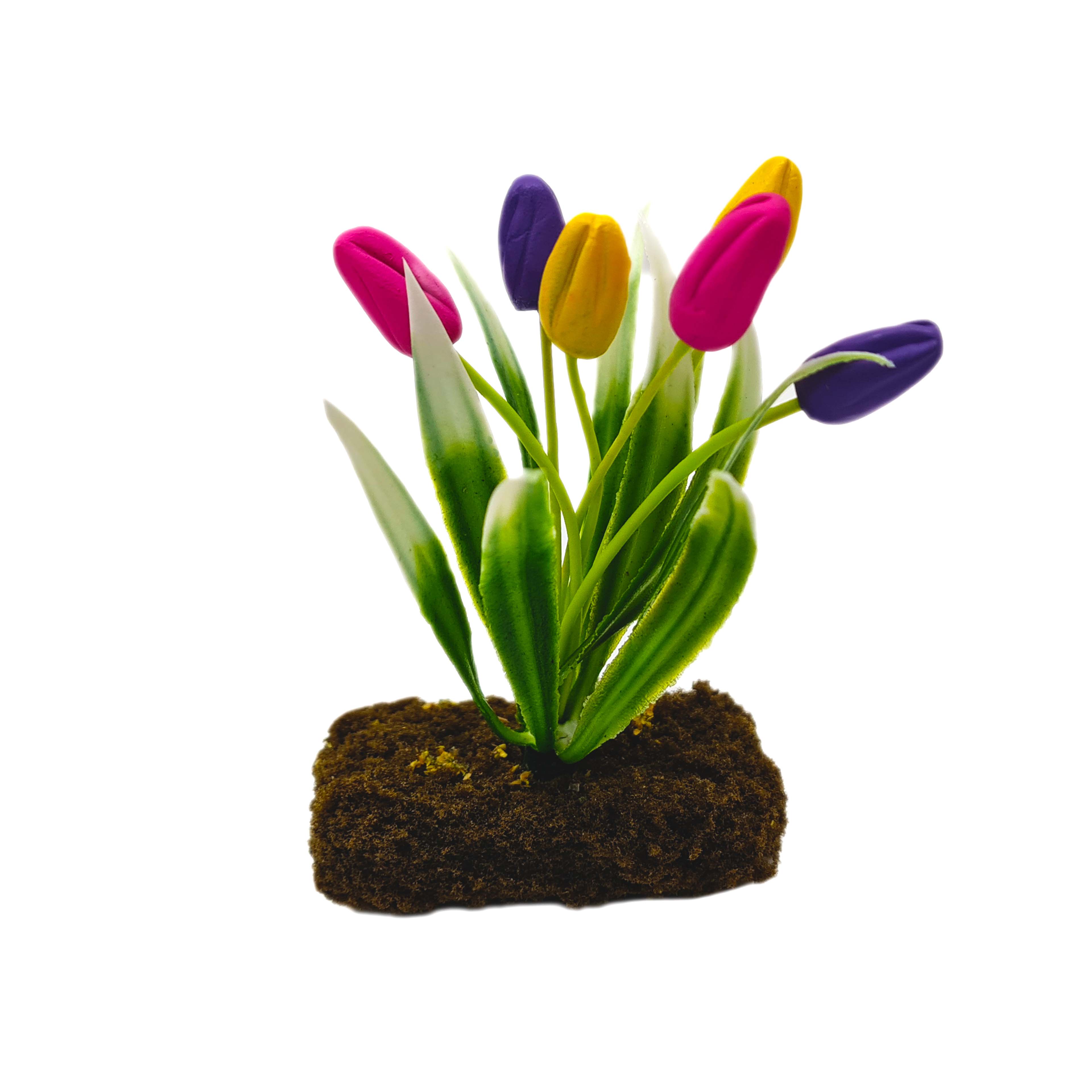Miniature Tulip Flower Plant with Base by Make Market&#xAE;
