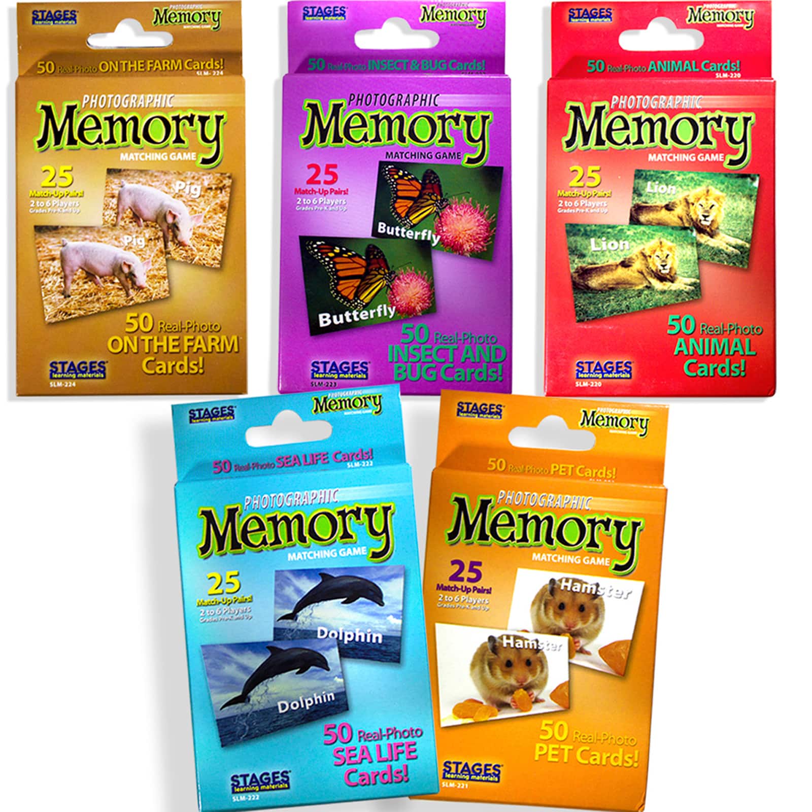 Stages&#xAE; Photographic Memory Matching Animals Game Set