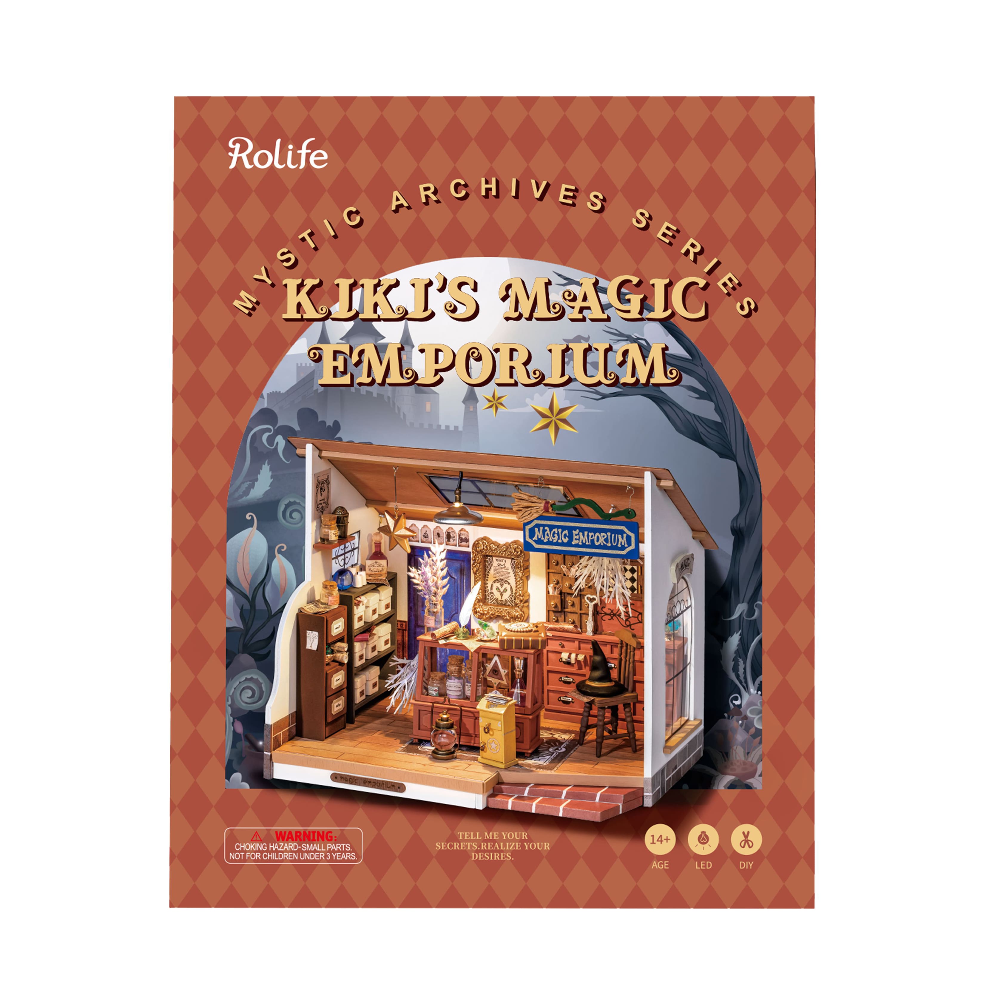 Robotime&#xAE; Rolife&#xAE; DIY Miniature Kiki&#x27;s Magic Emporium Craft Kit