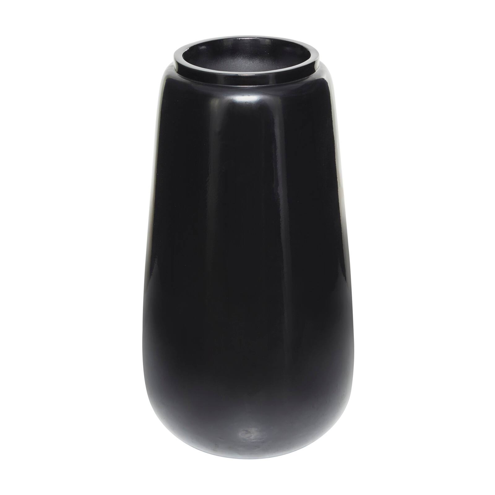 30&#x22; Black Modern Vase