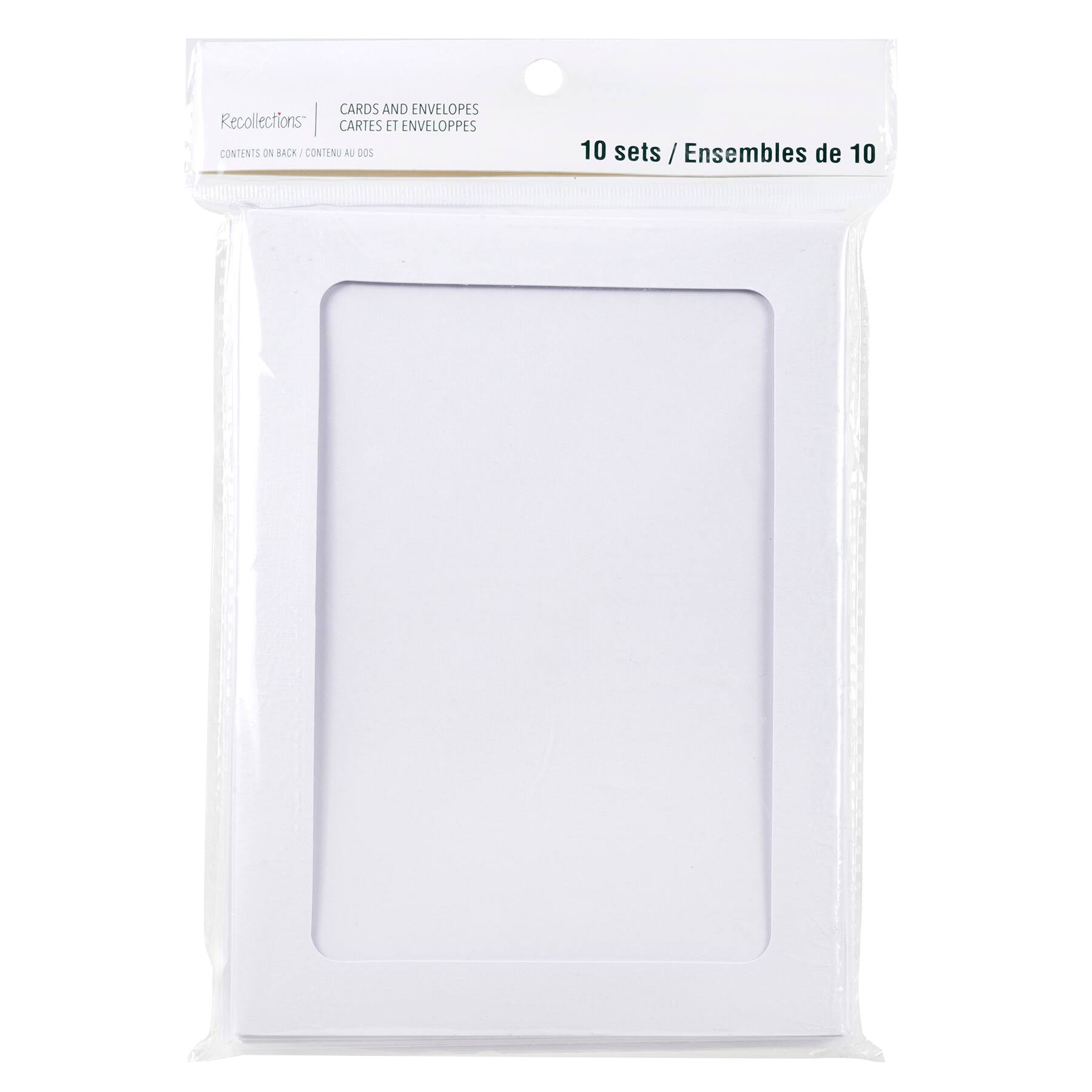 White Frame Cards & Envelopes by Recollections™, 5" x 7"