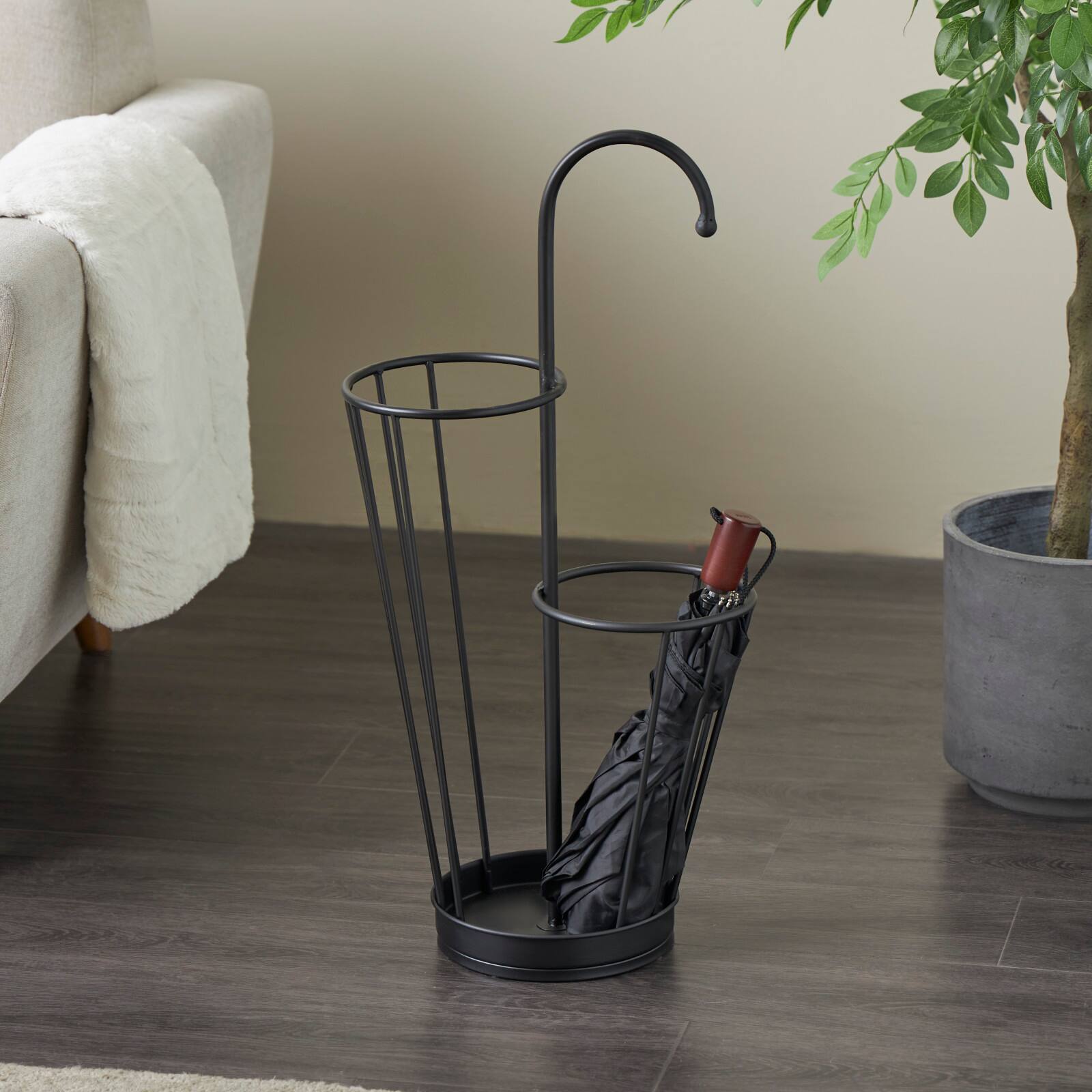 27" Metal Umbrella Stand with Handle